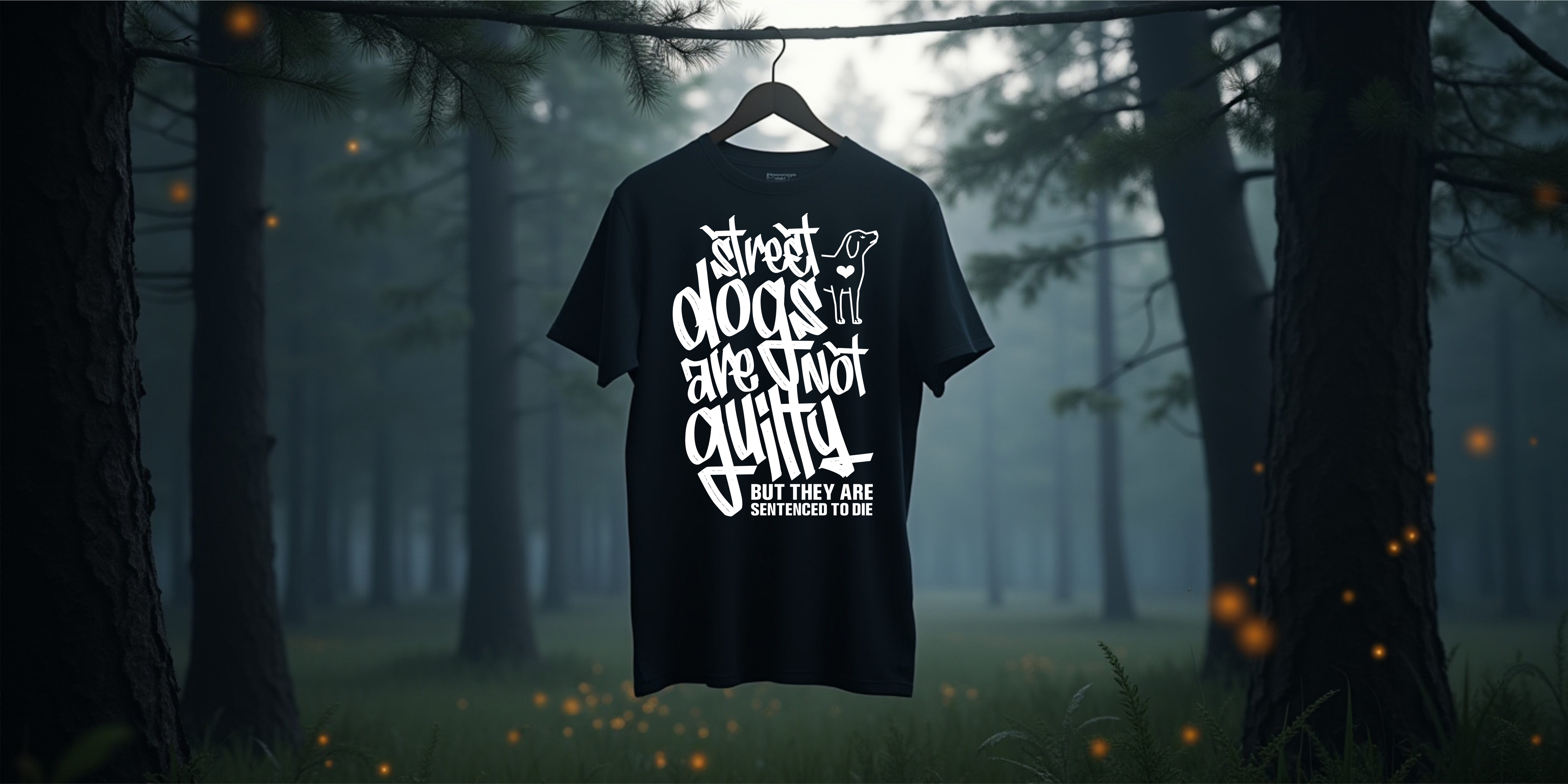 Tierschutz T-Shirt | UNISEX | Motiv: Street dogs are not guilty but they are senteced to die!