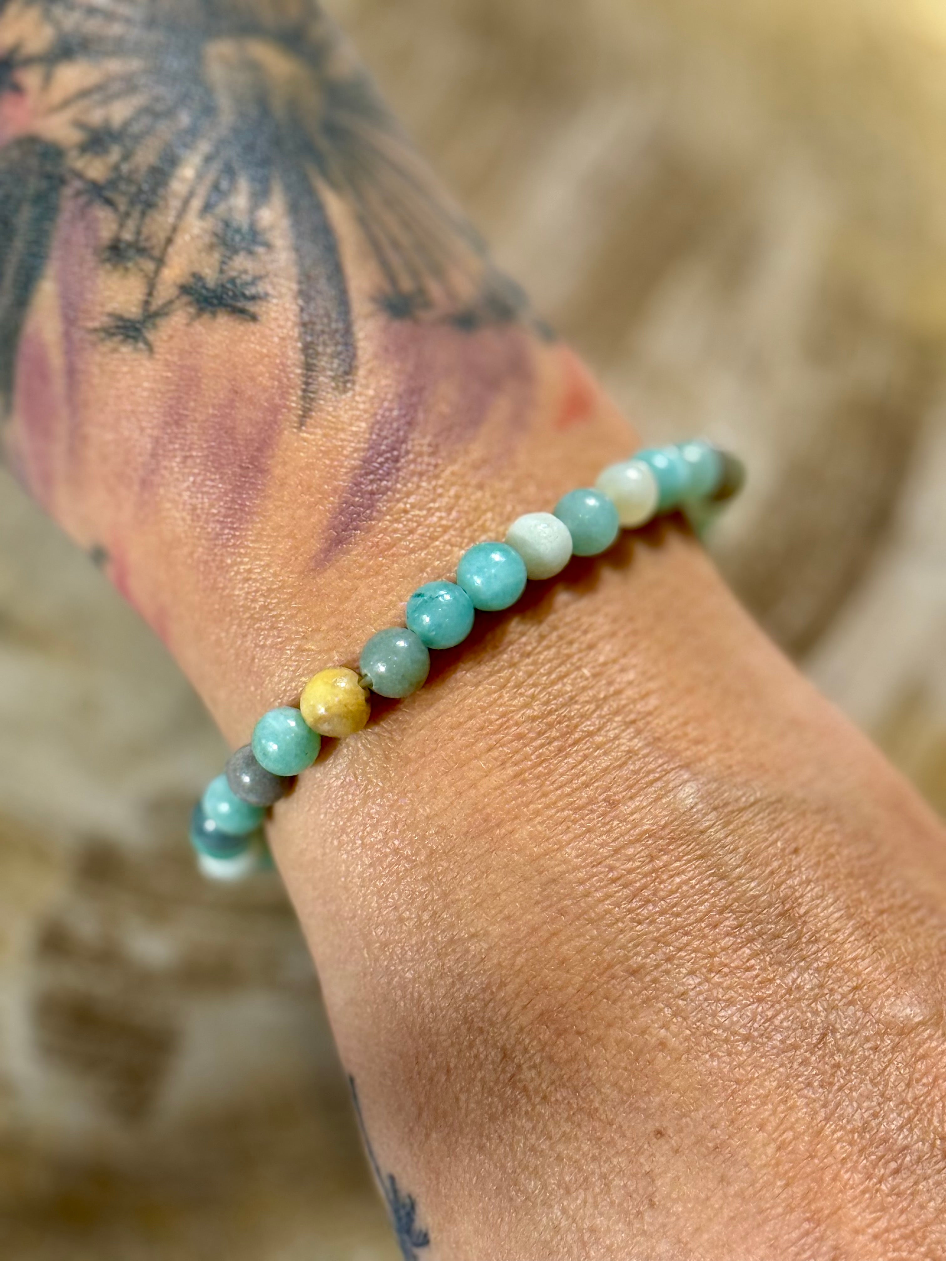 Amazonit | Armband (rund) Mix (6mm)