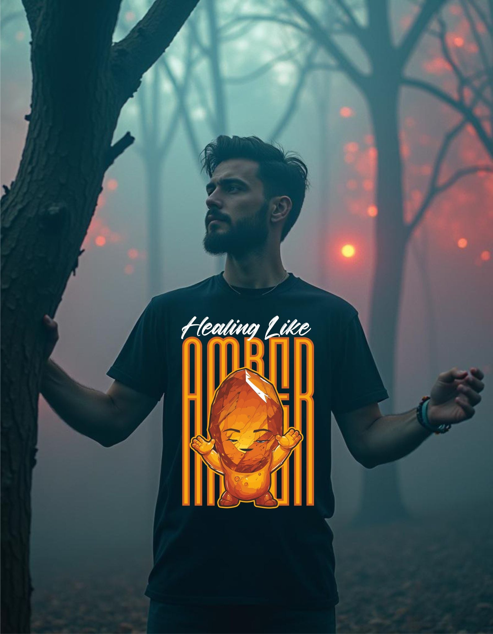 T-Shirt | Herren | Motiv: HEALING LIKE AMBER