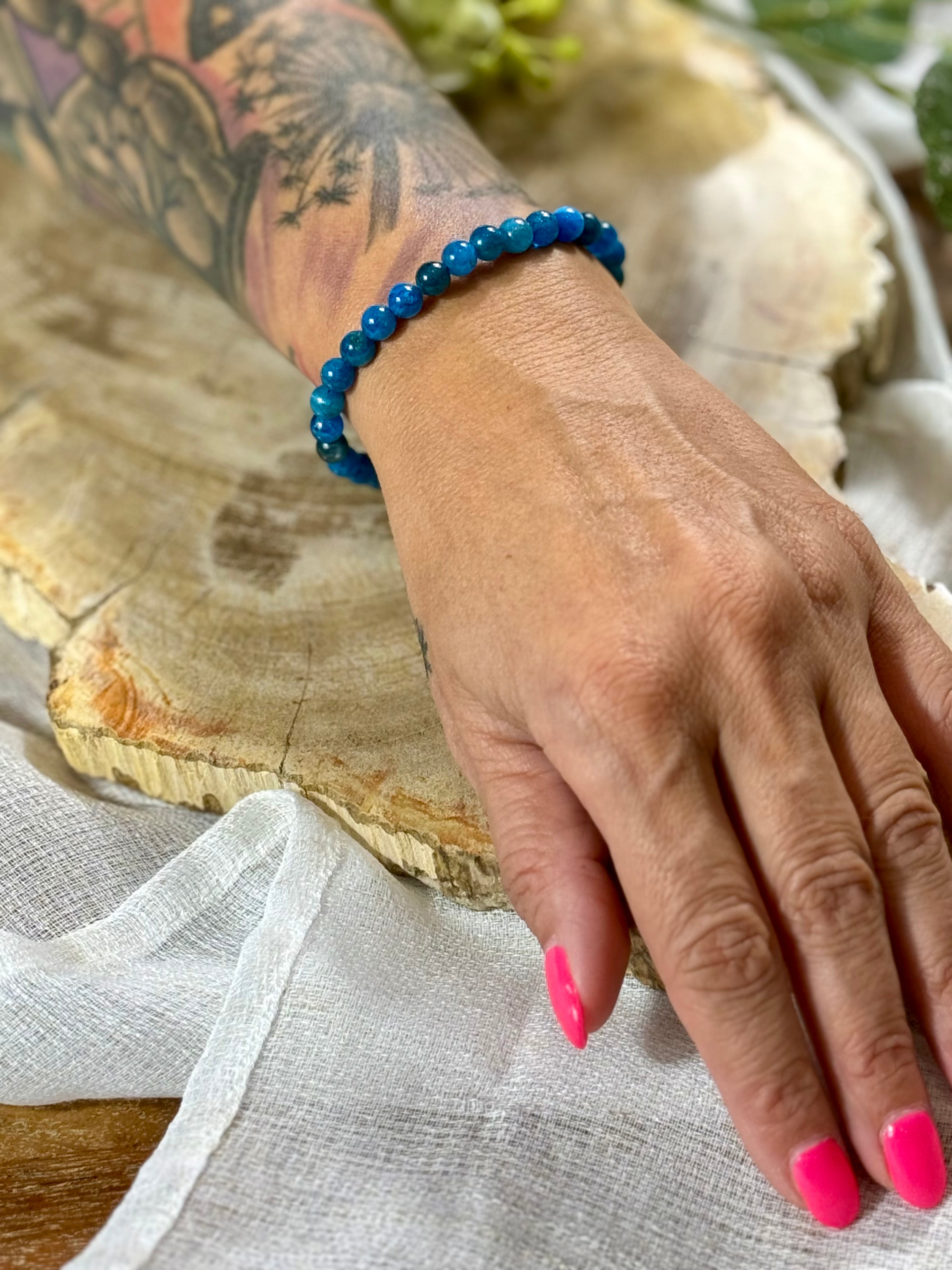 Apatit | Armband (rund) mit kleinen Steinen (6mm)