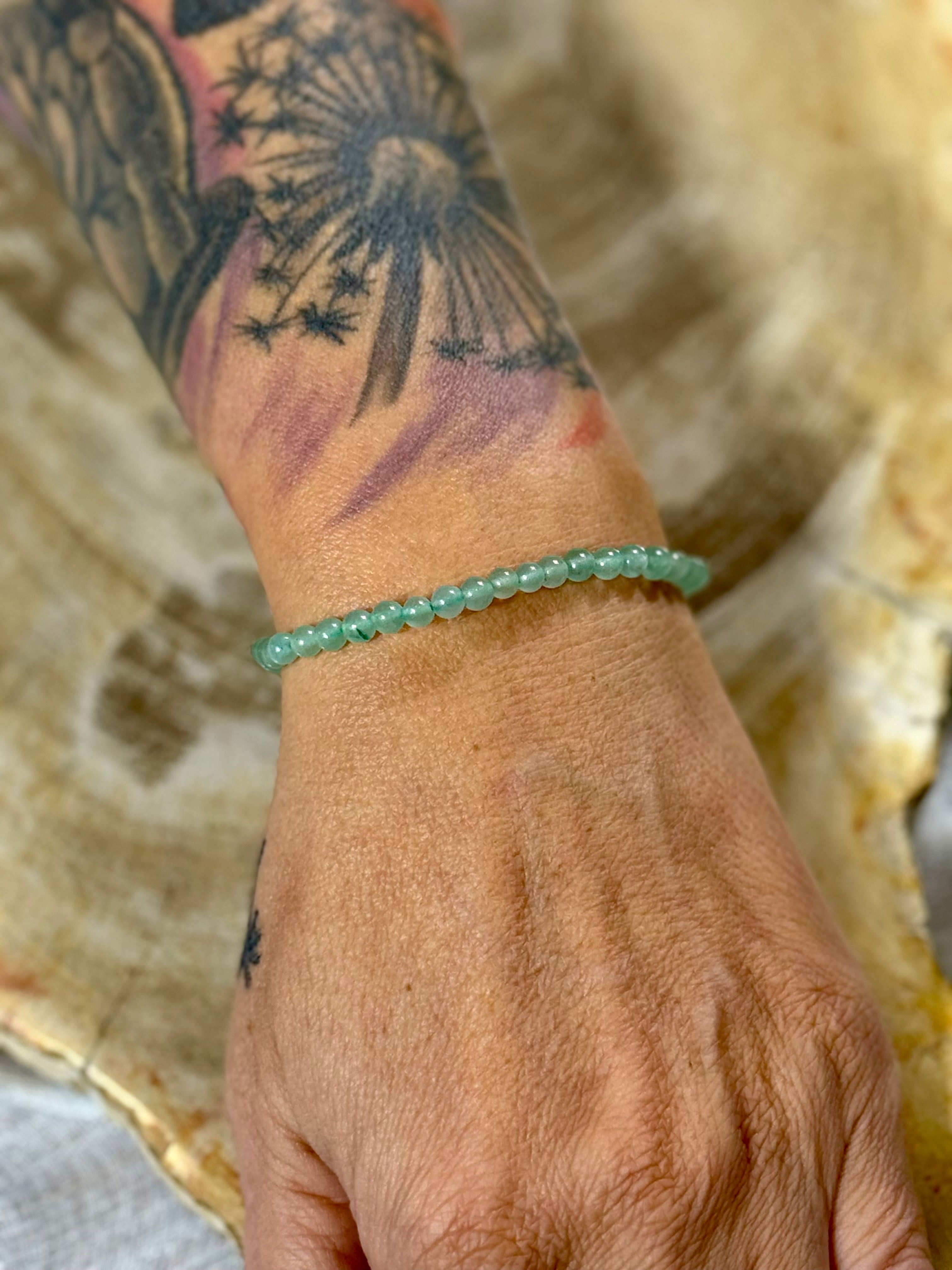 Aventurin | Armband (rund) mit kleinen Steinen (3mm)