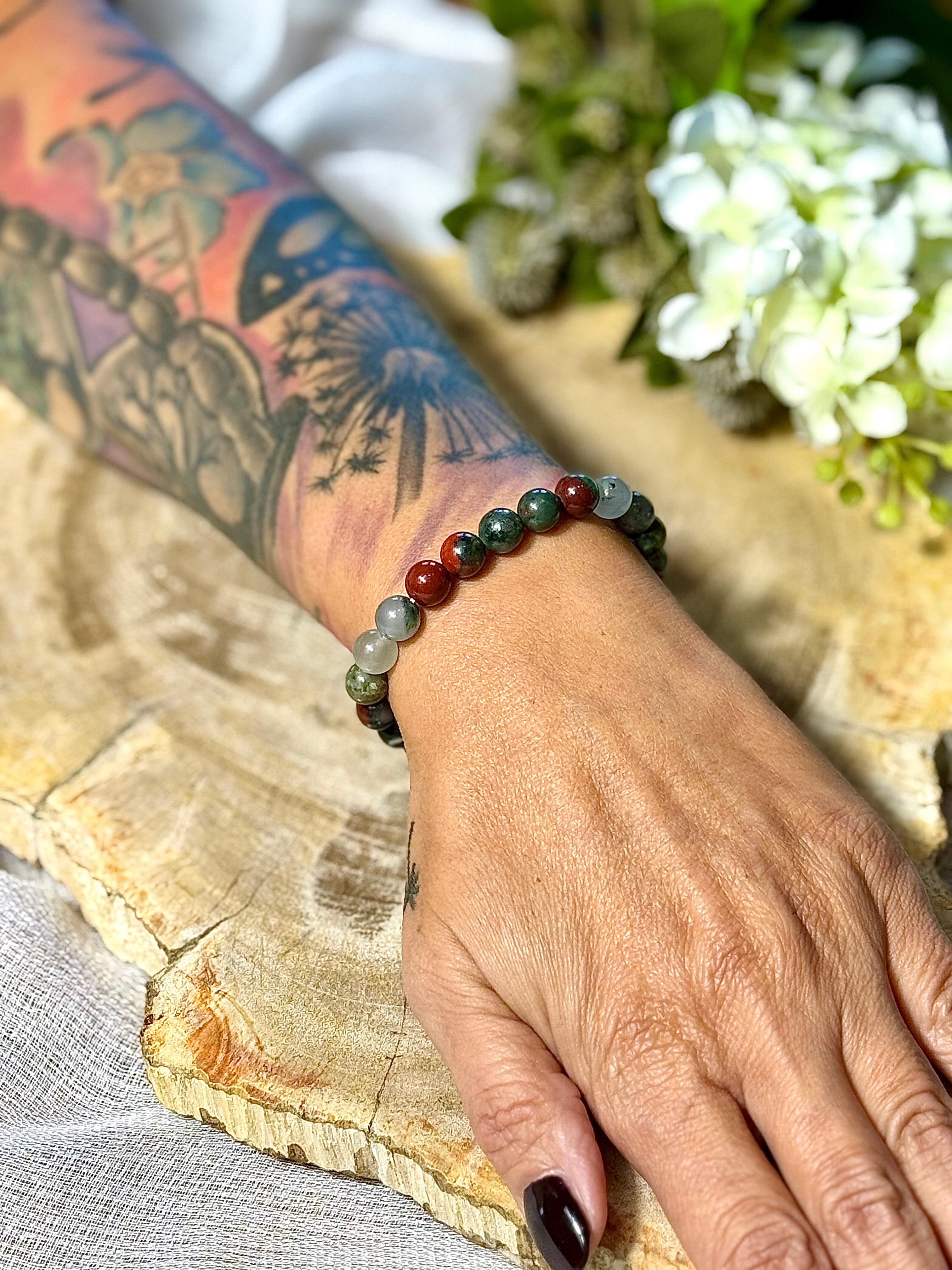 Blut Achat | Armband (rund) 8mm