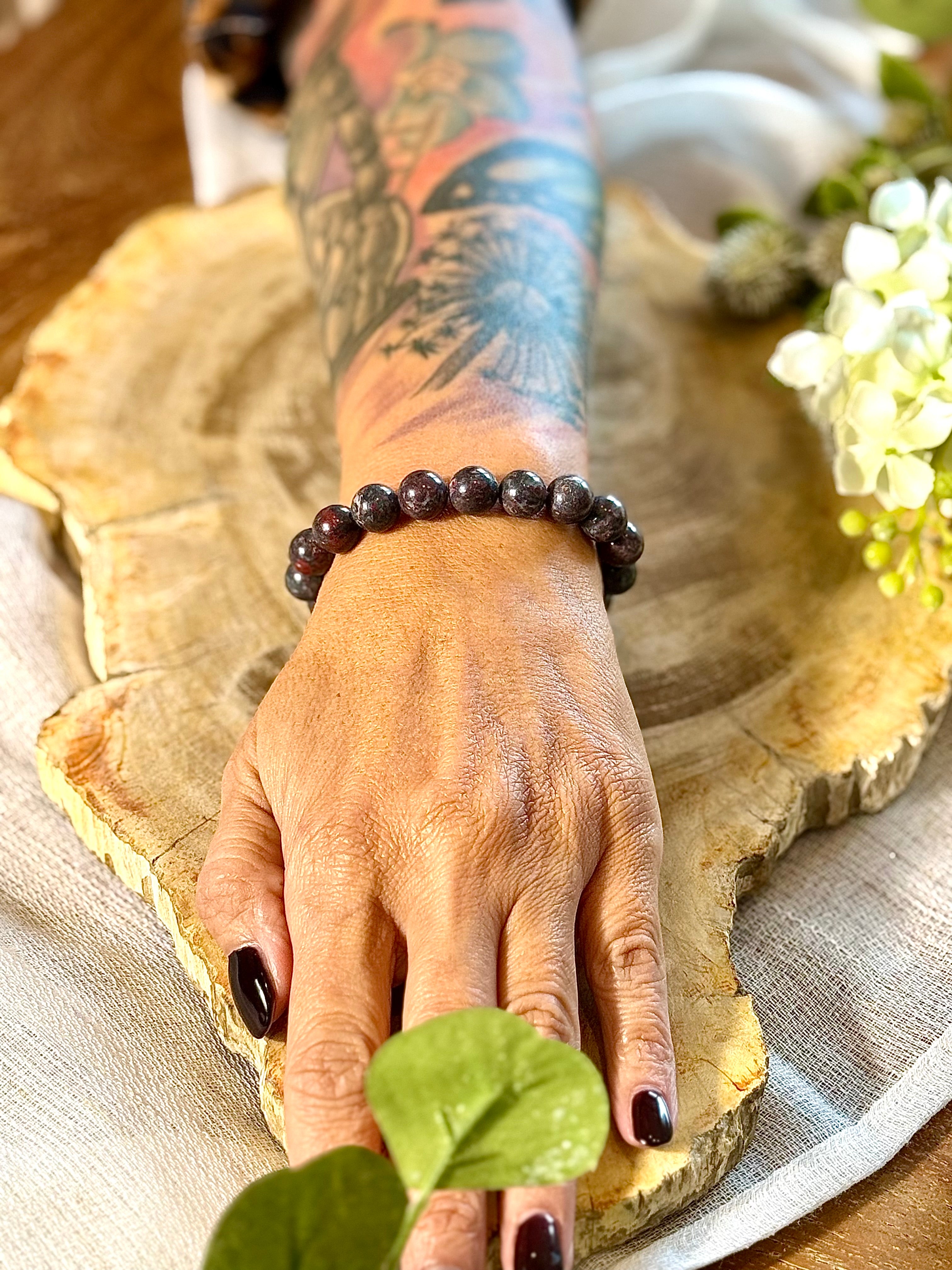 Brekzien Jaspis | Armband mit runden Steinen (10mm)