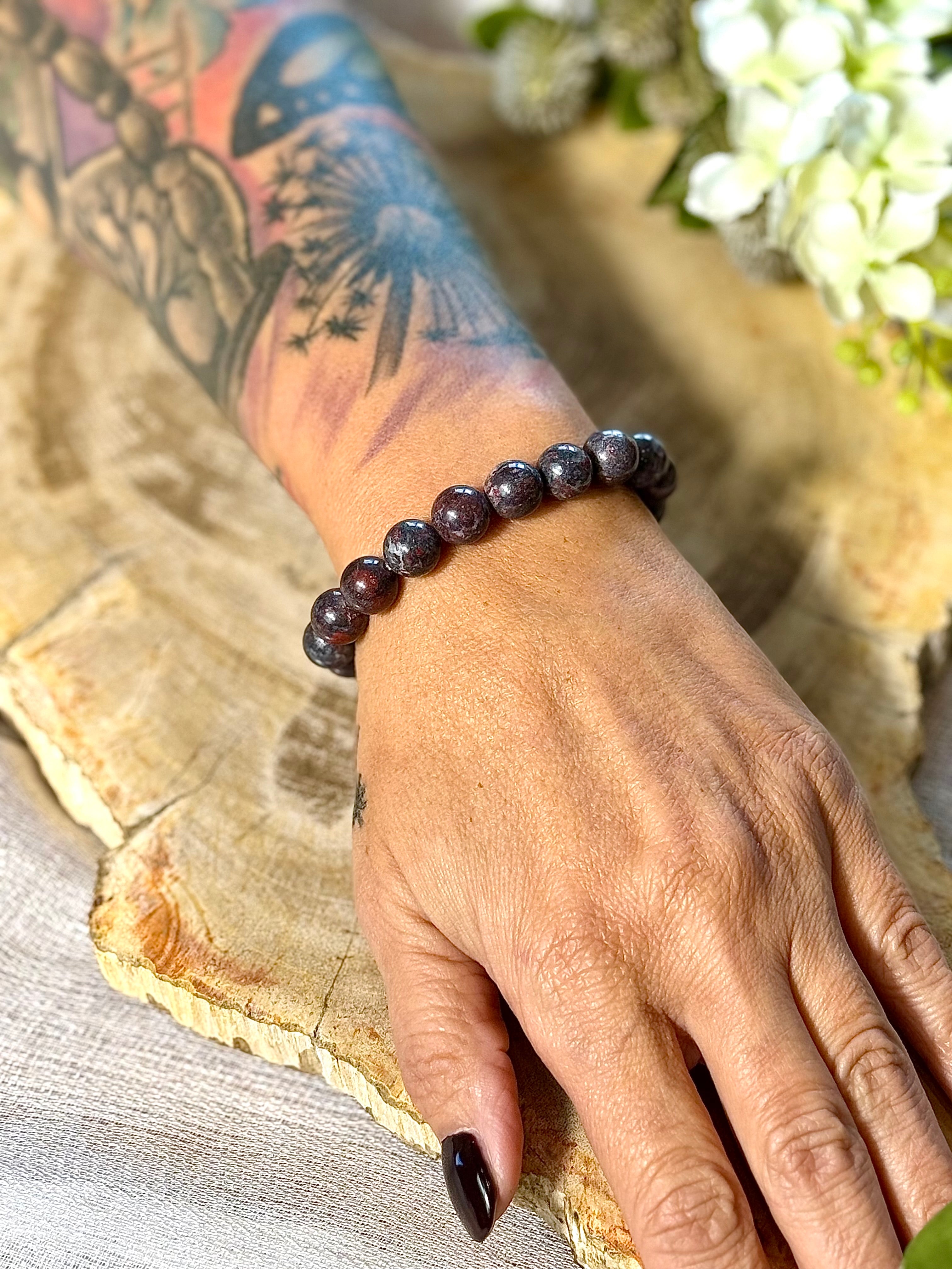 Brekzien Jaspis | Armband mit runden Steinen (10mm)