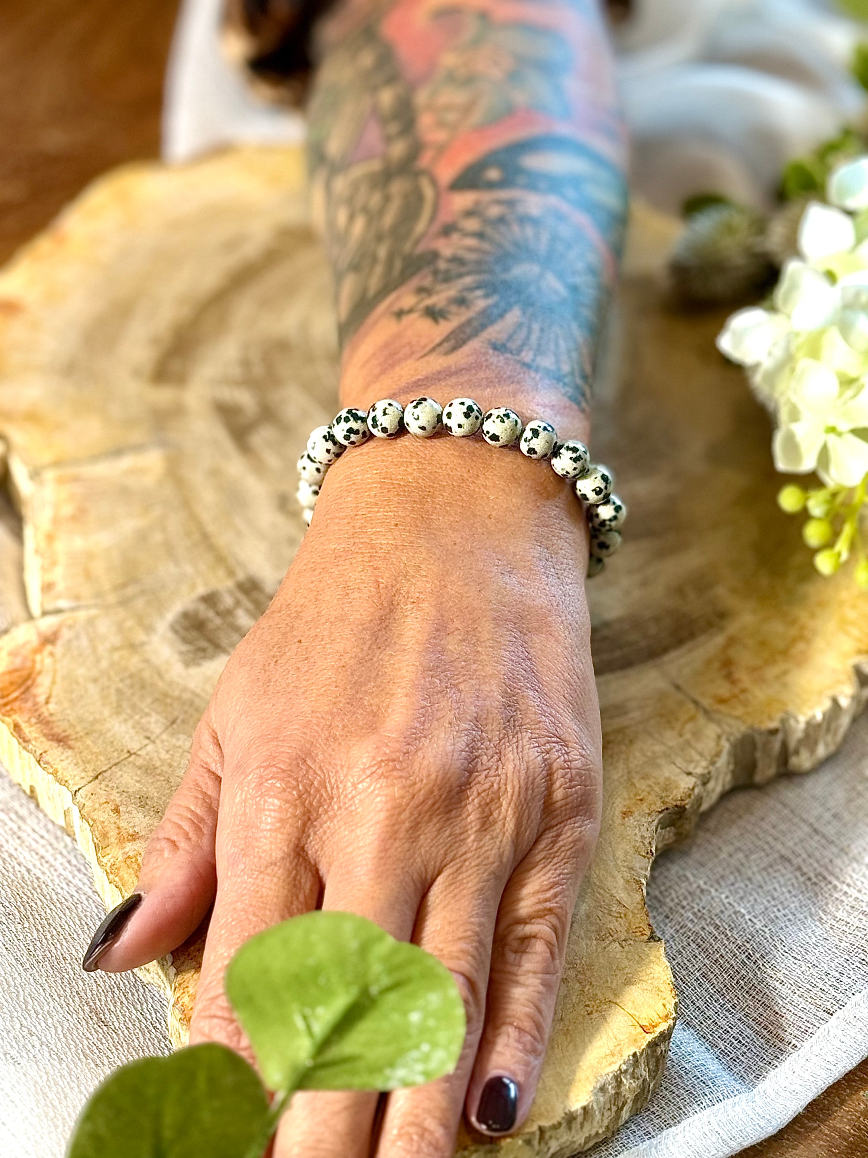 Dalmatinerstein | Armband (rund) 8mm