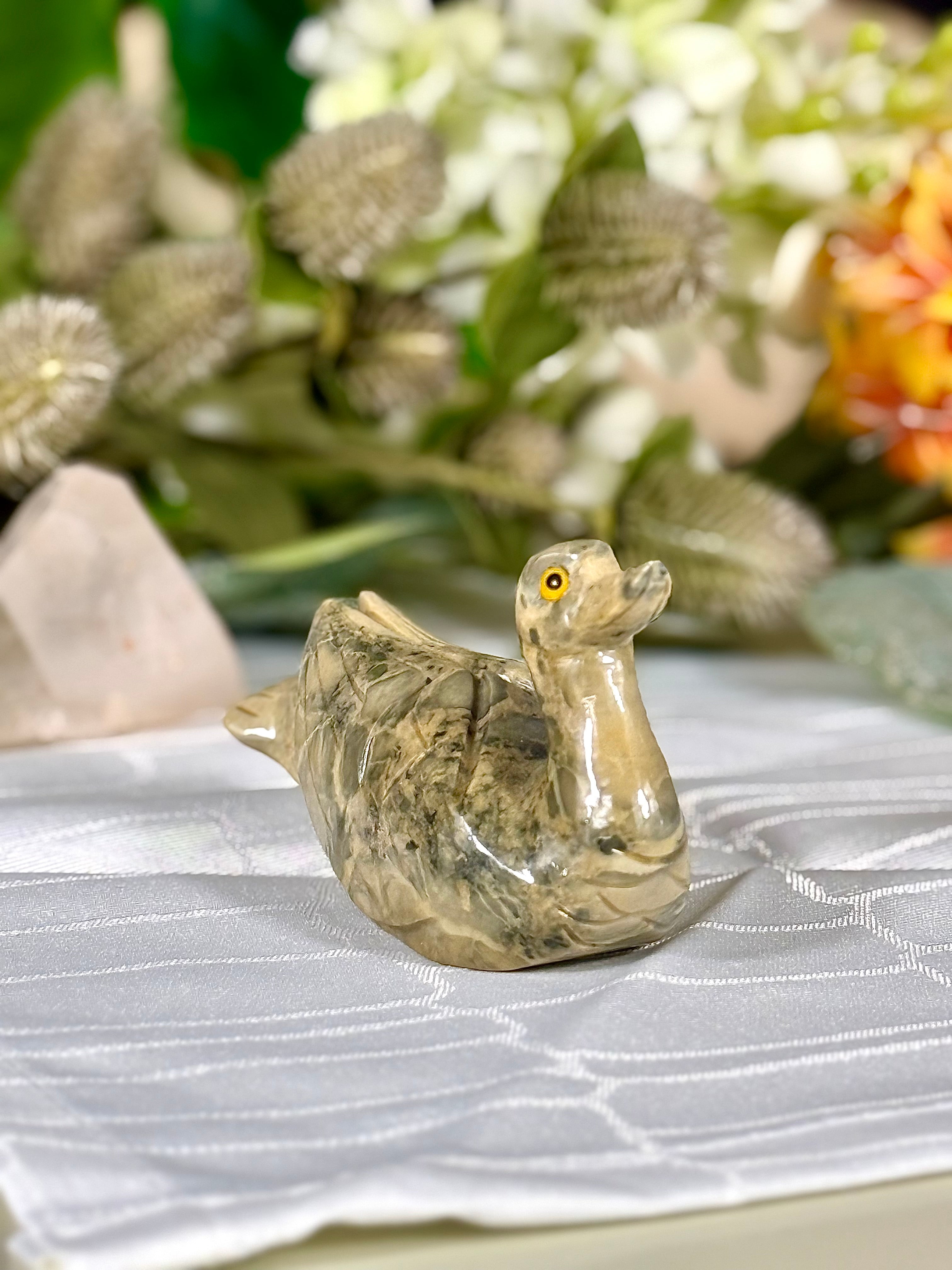 Fundstück Nr. SPECK18 | Kleine Ente aus Speckstein