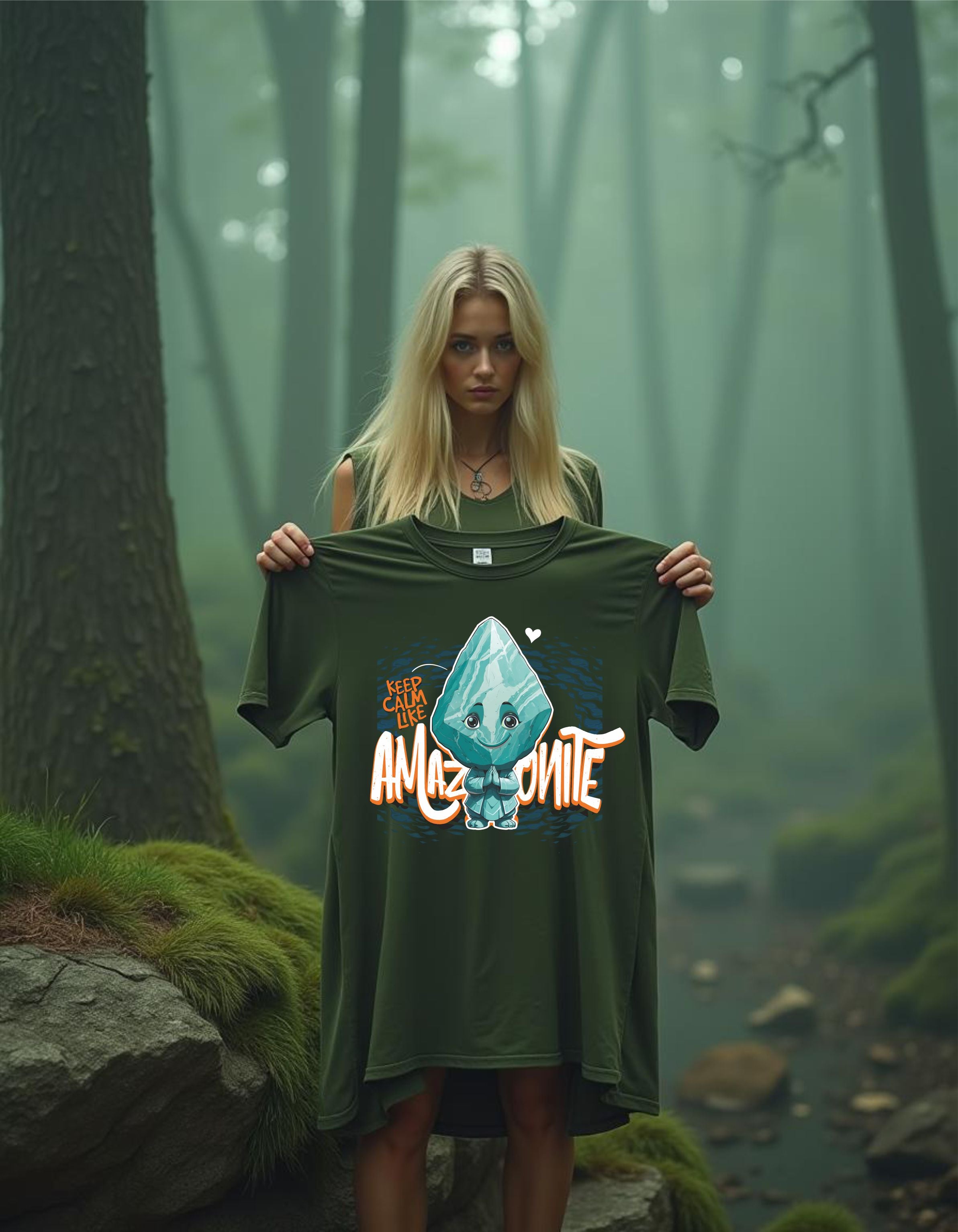T-Shirt | Damen | Motiv: KEEP CALM LIKE AMAZONITE