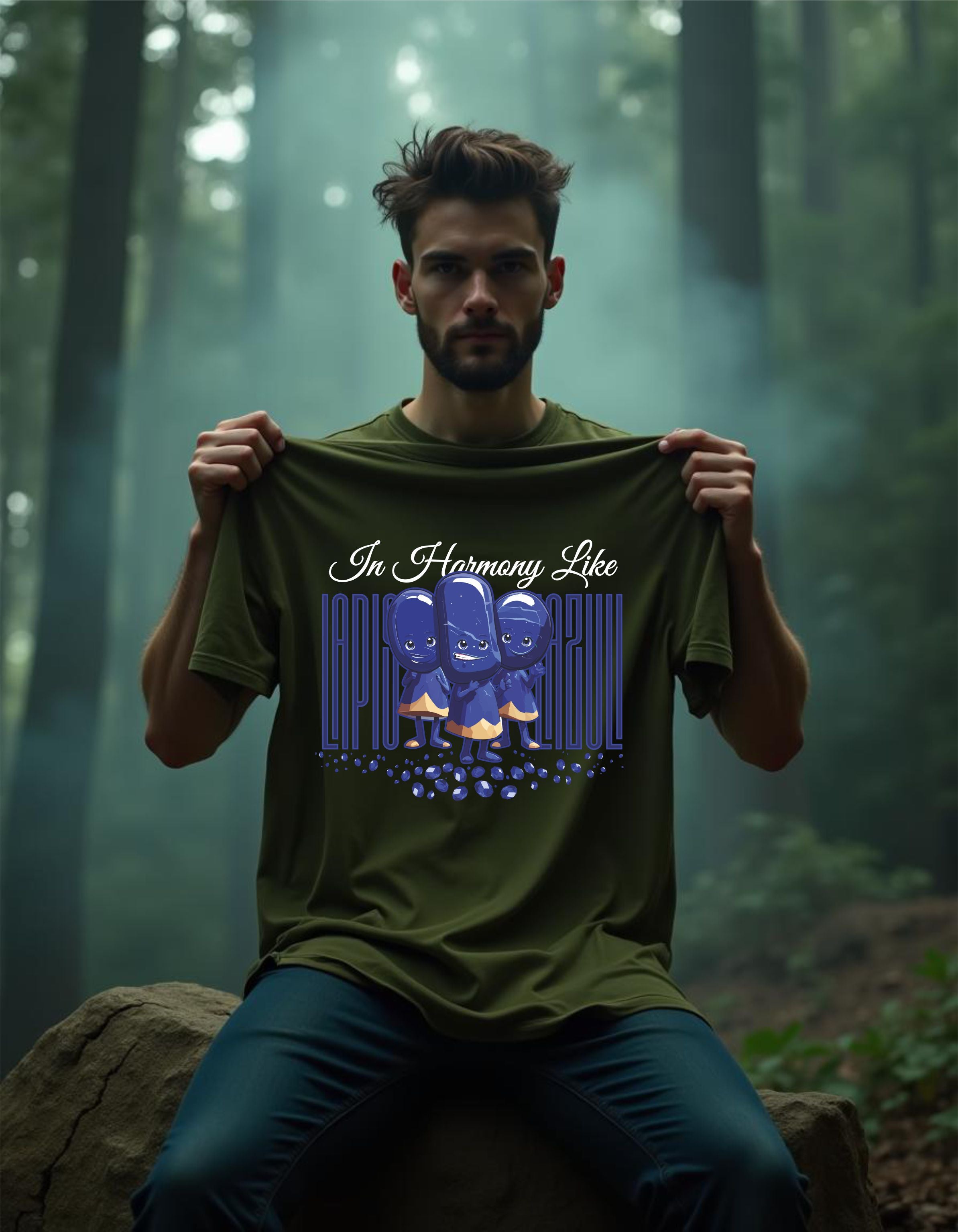 T-Shirt | Herren | Motiv: IN HARMONY LIKE LAPISLAZULI