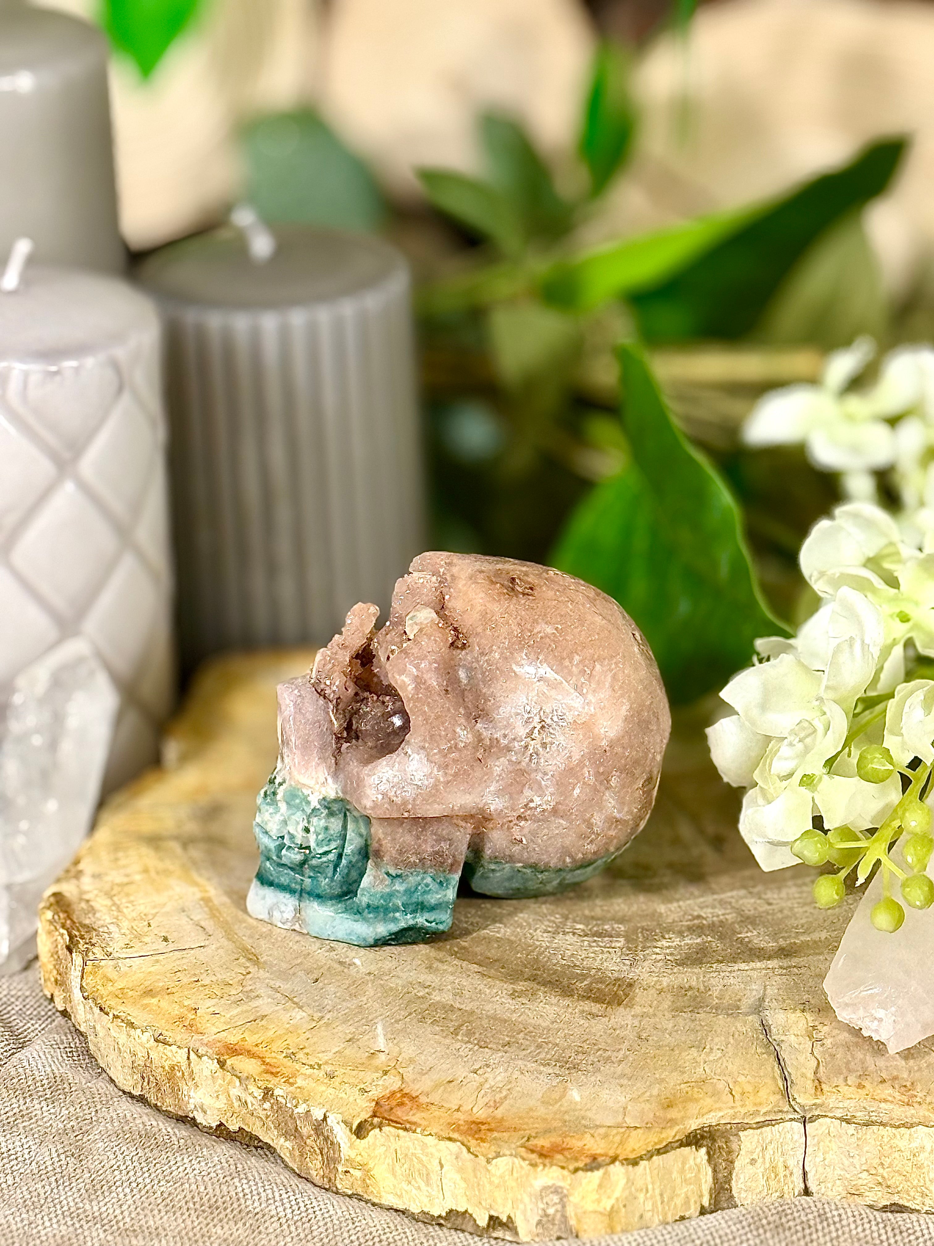 Fundstück Nr. PA13 | Pink Amethyst Totenkopf