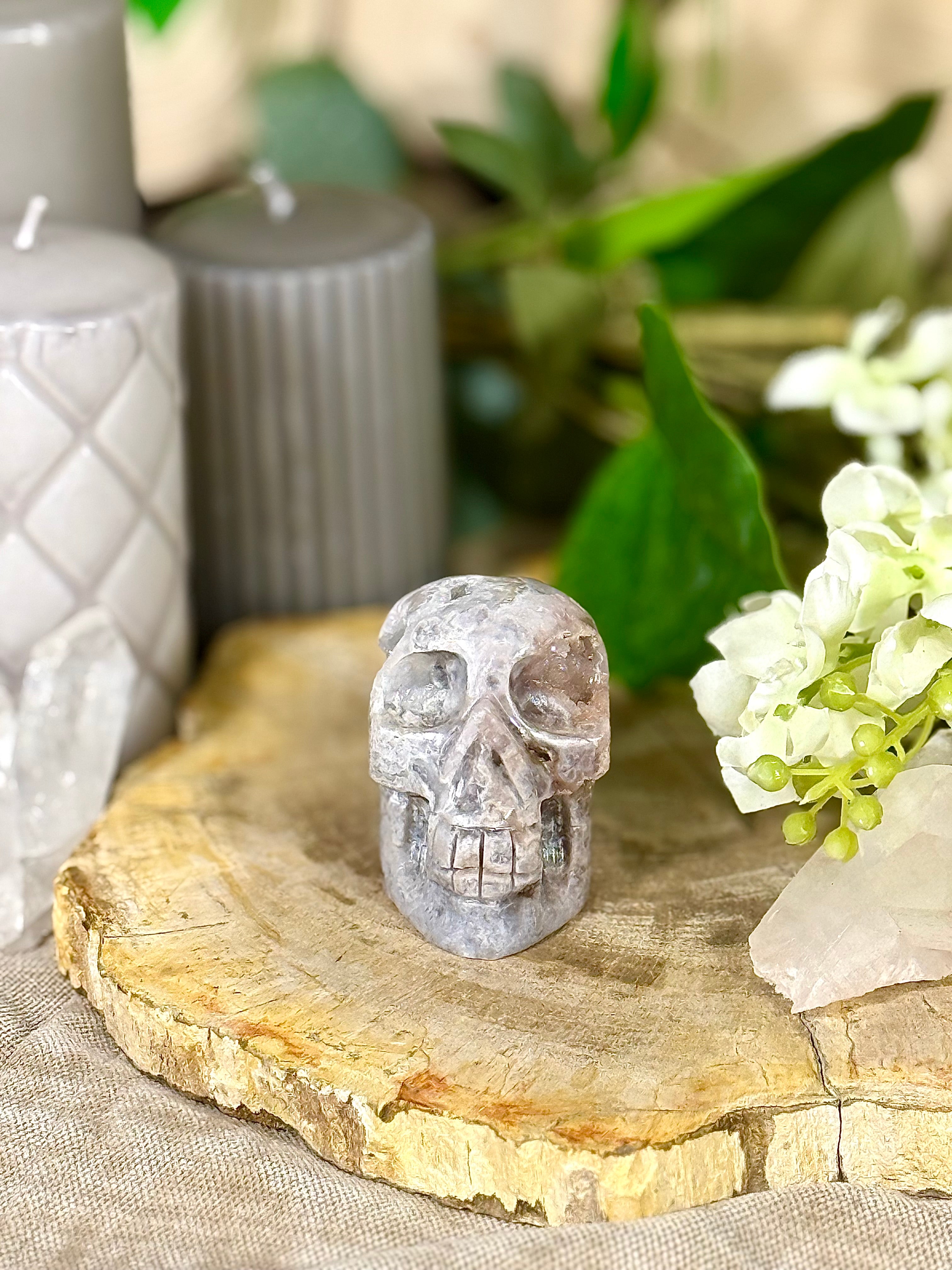 Fundstück Nr. PA14 | Pink Amethyst Totenkopf