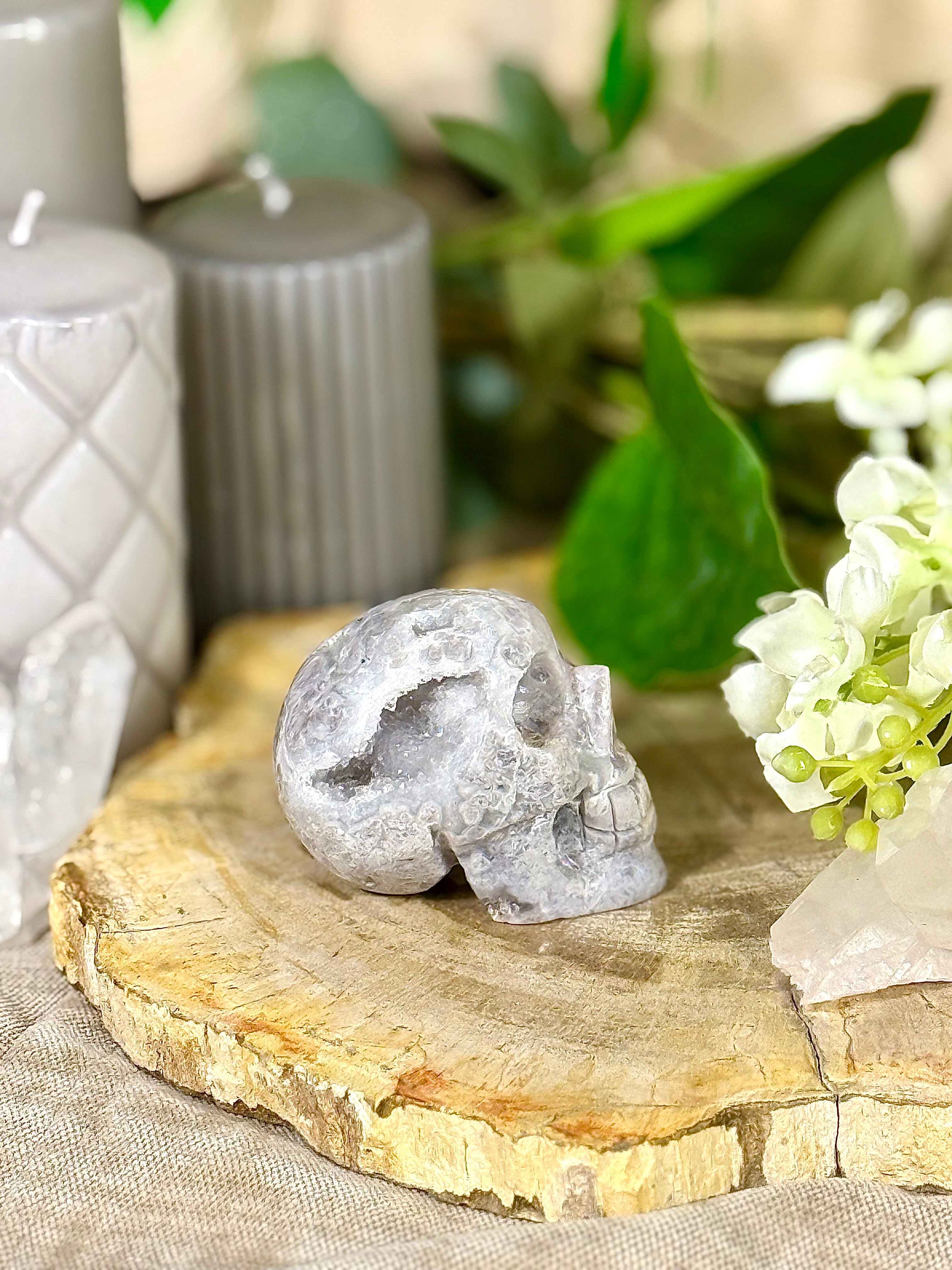 Fundstück Nr. PA14 | Pink Amethyst Totenkopf
