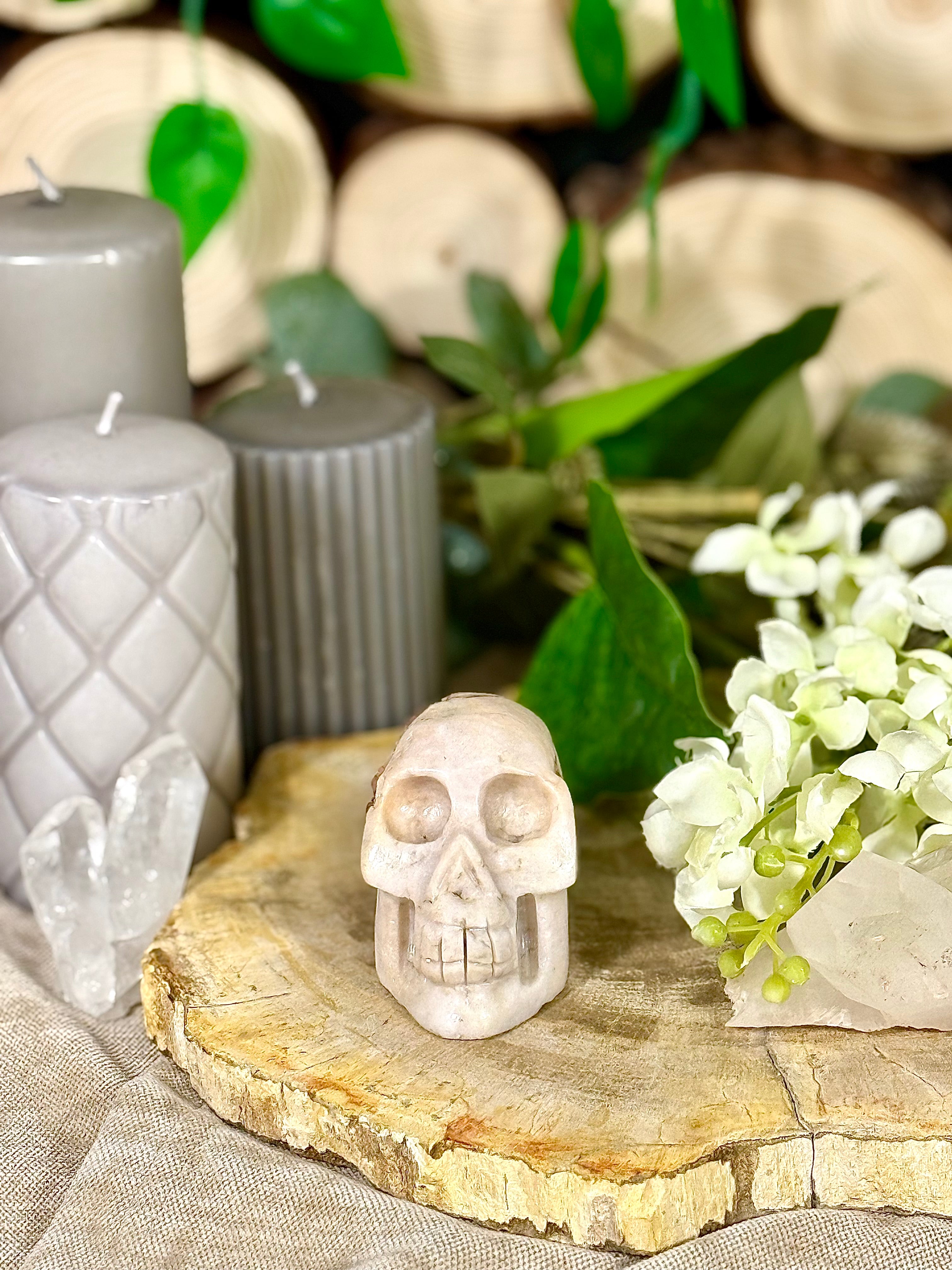 Fundstück Nr. PA18 | Pink Amethyst Totenkopf