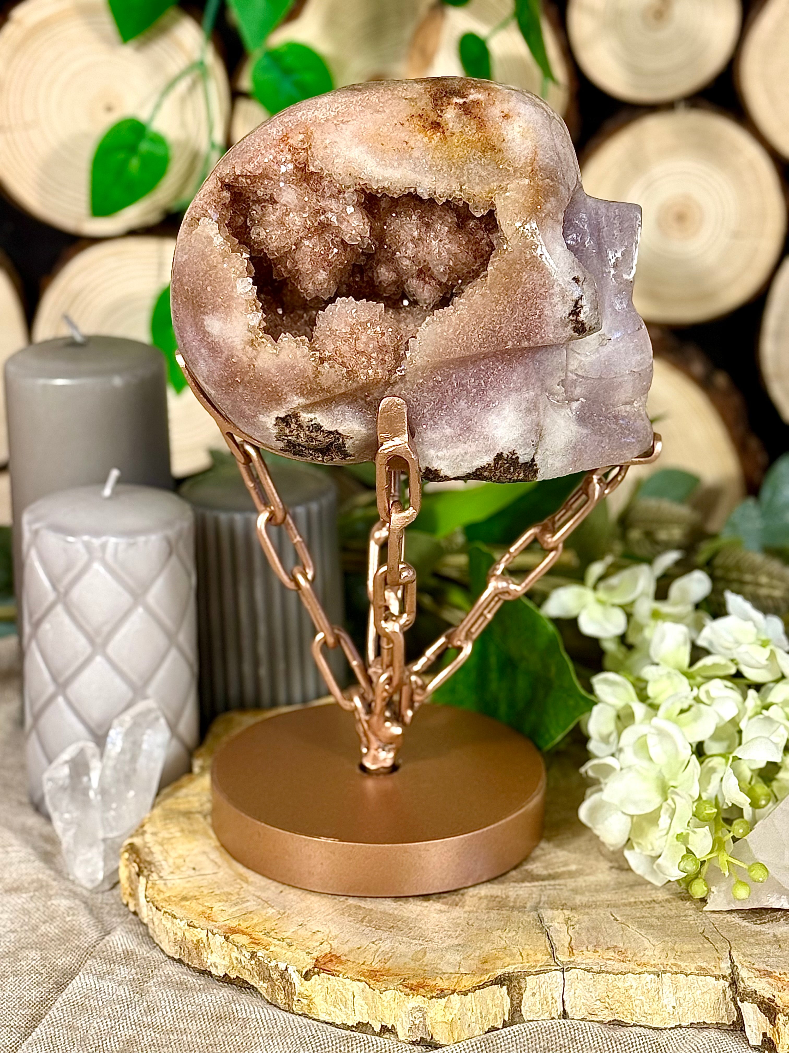 Fundstück Nr. PA19 | Pink Amethyst Totenkopf