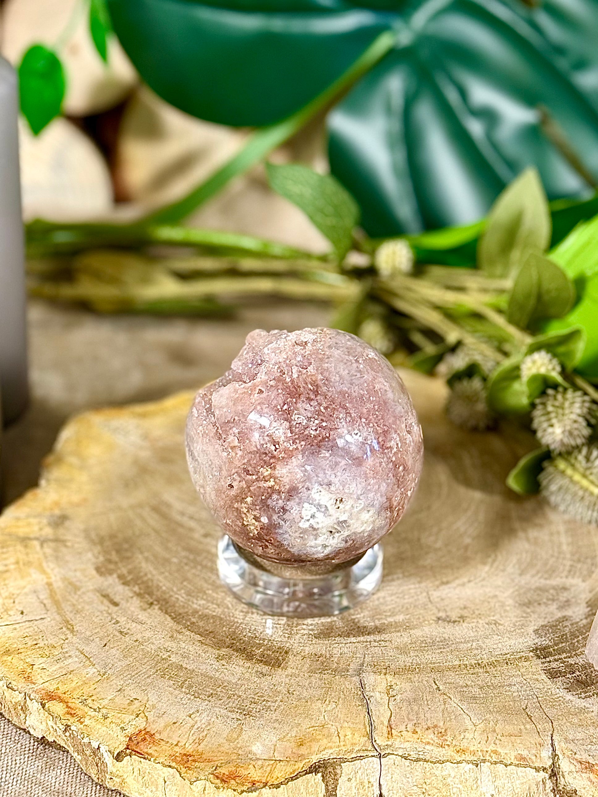 Fundstück Nr. PA5 | Pink Amethyst Kugel