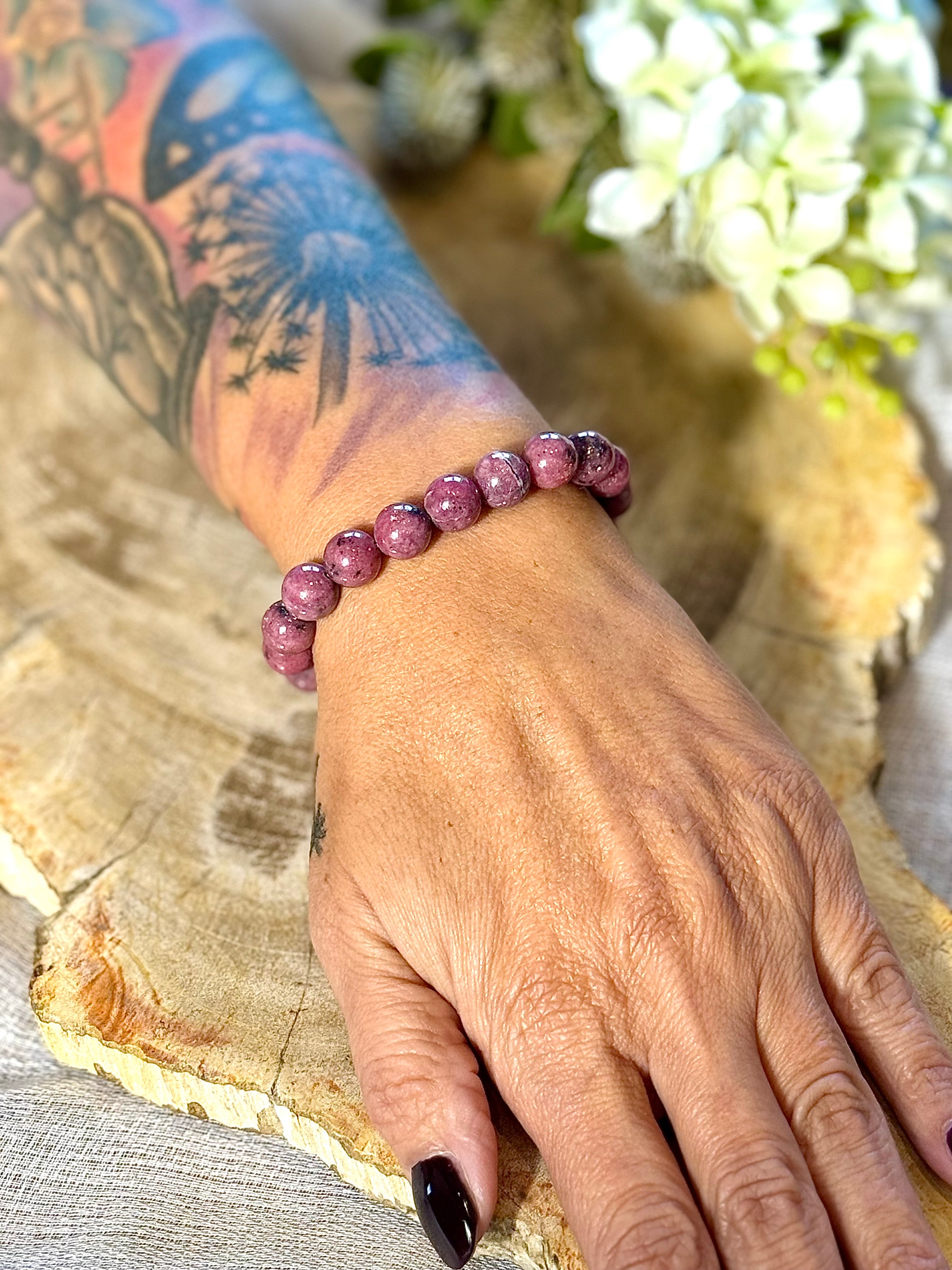 Rhodonit | Armband (rund) 10mm
