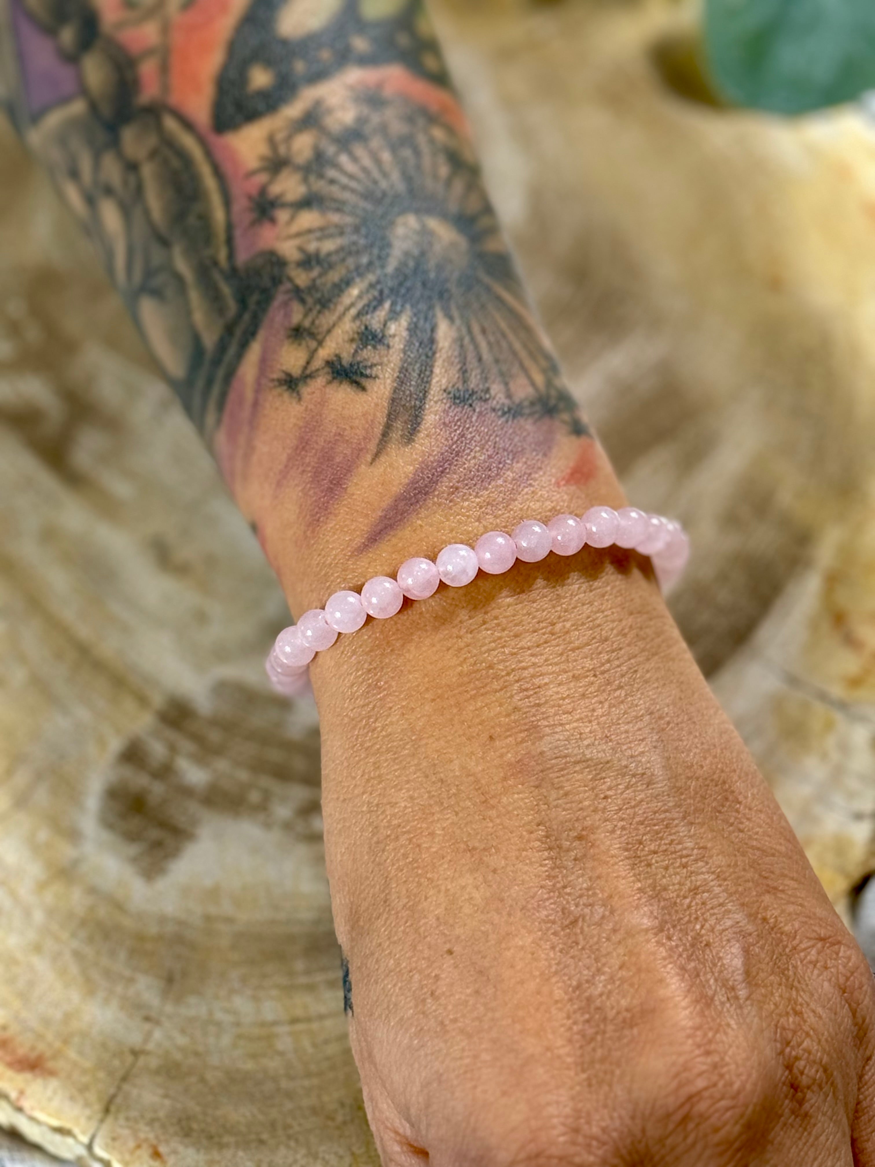 Rosenquarz | Armband (rund) 6mm