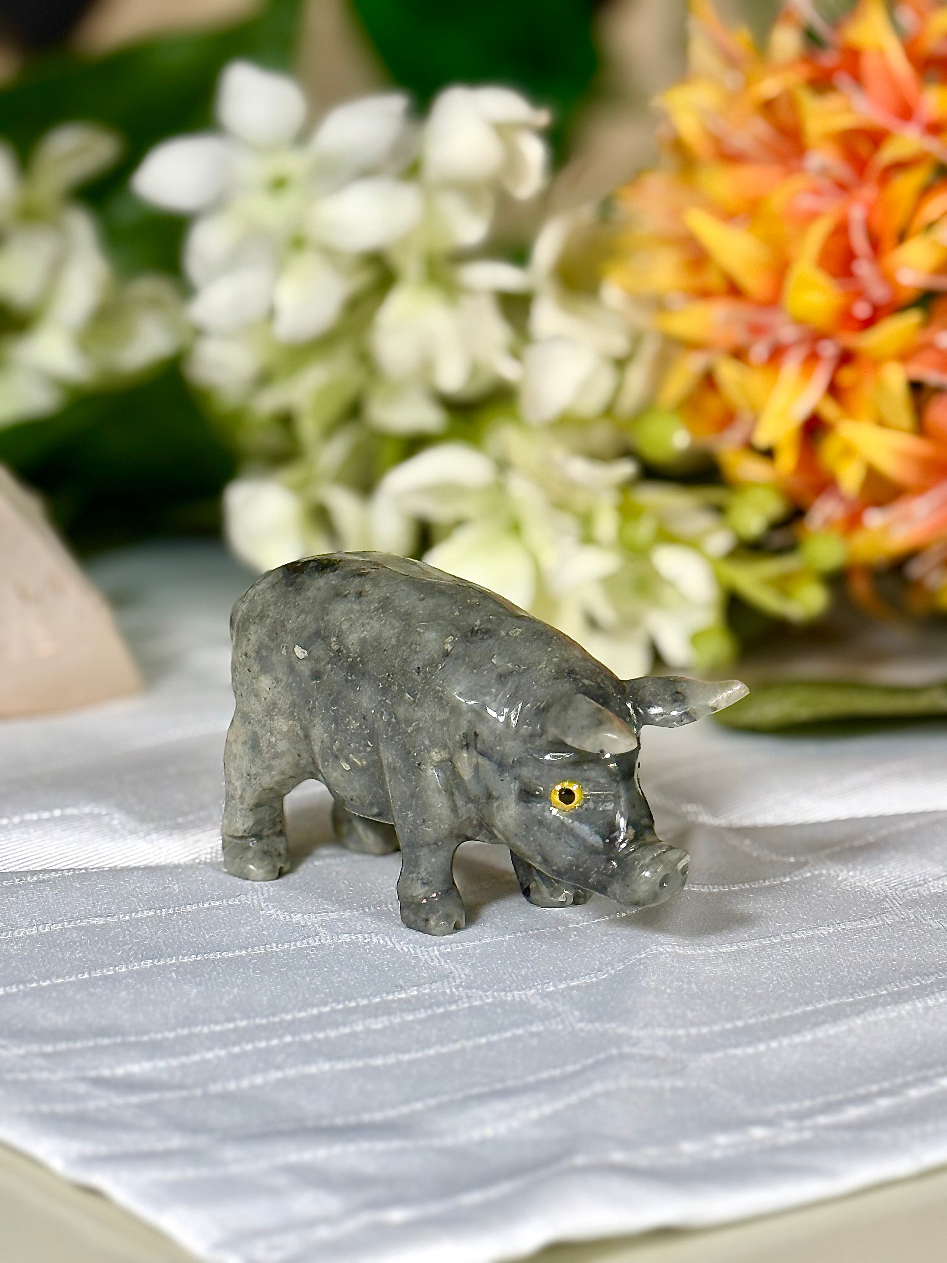 Fundstück Nr. SPECK12 | Kleines Schwein aus Speckstein