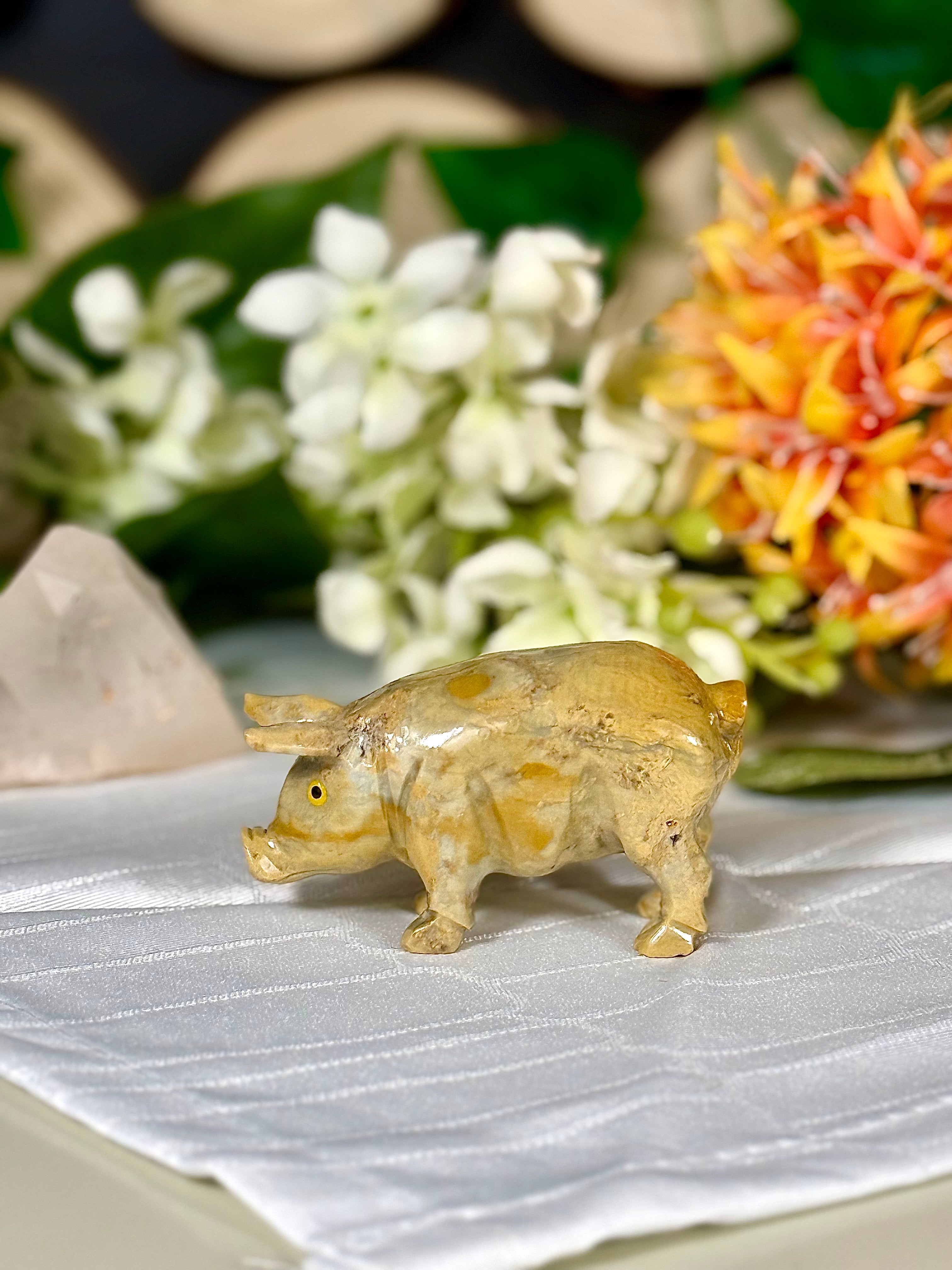 Fundstück Nr. SPECK7 | Kleines Schwein aus Speckstein