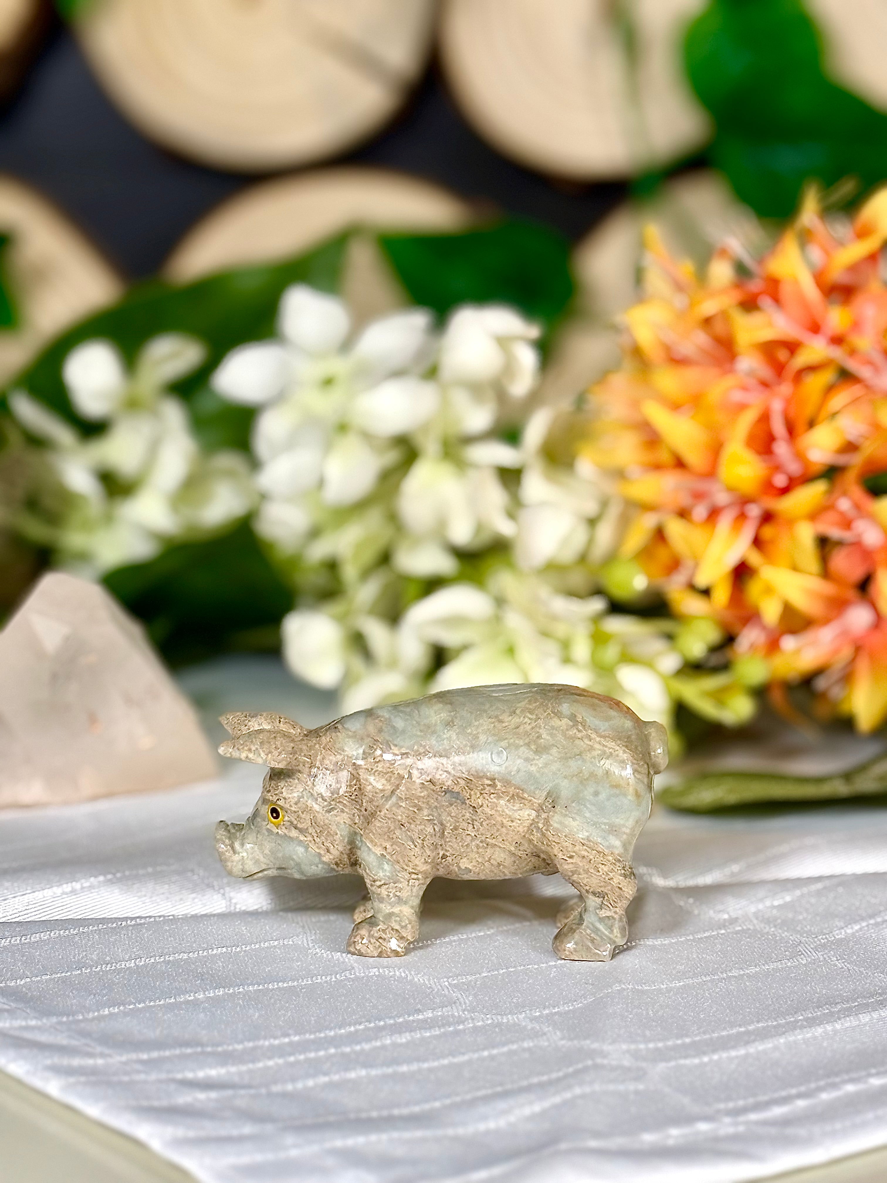 Fundstück Nr. SPECK8 | Kleines Schwein aus Speckstein