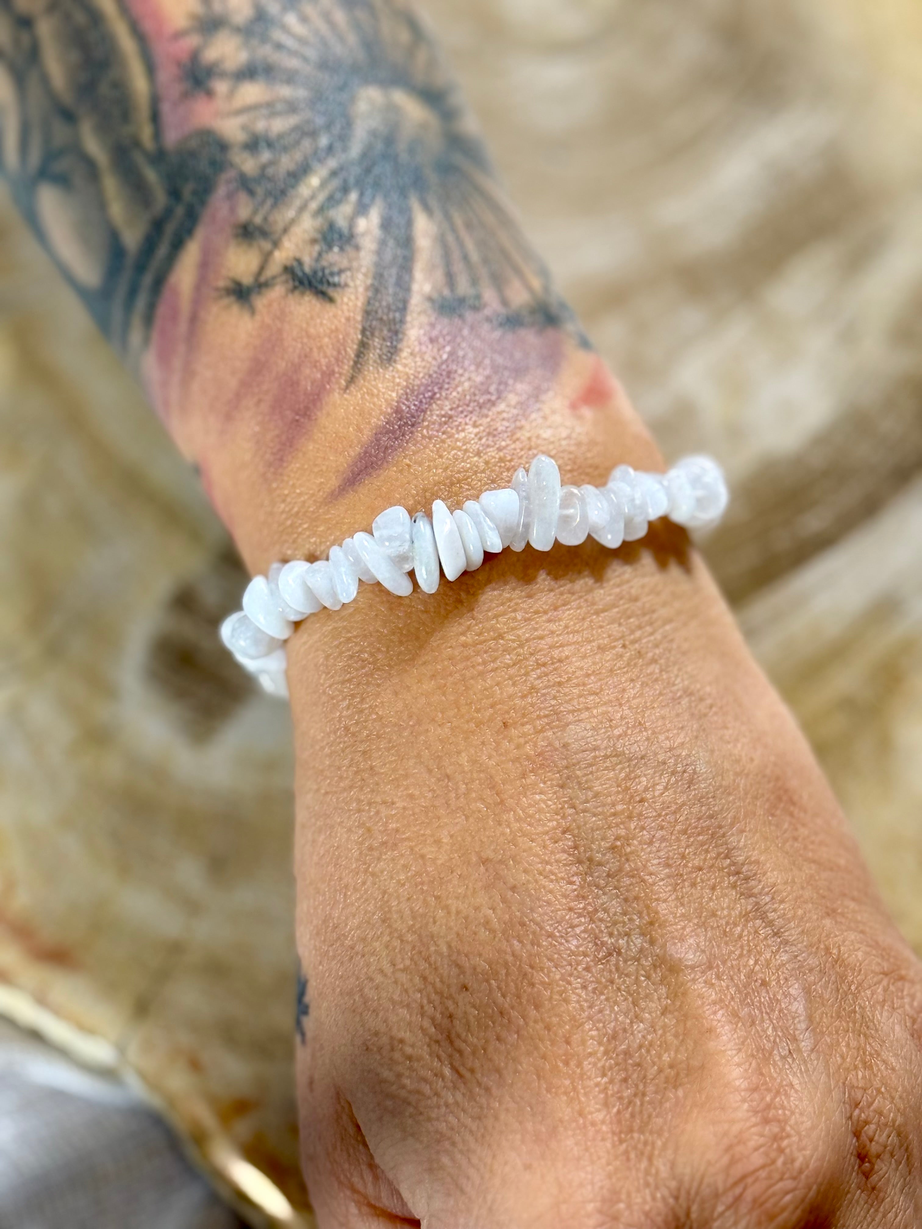 Weißer Mondstein | Armband (Slpitter)