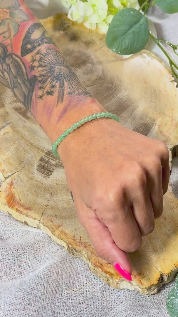 Aventurin | Armband (rund) mit kleinen Steinen (3mm)
