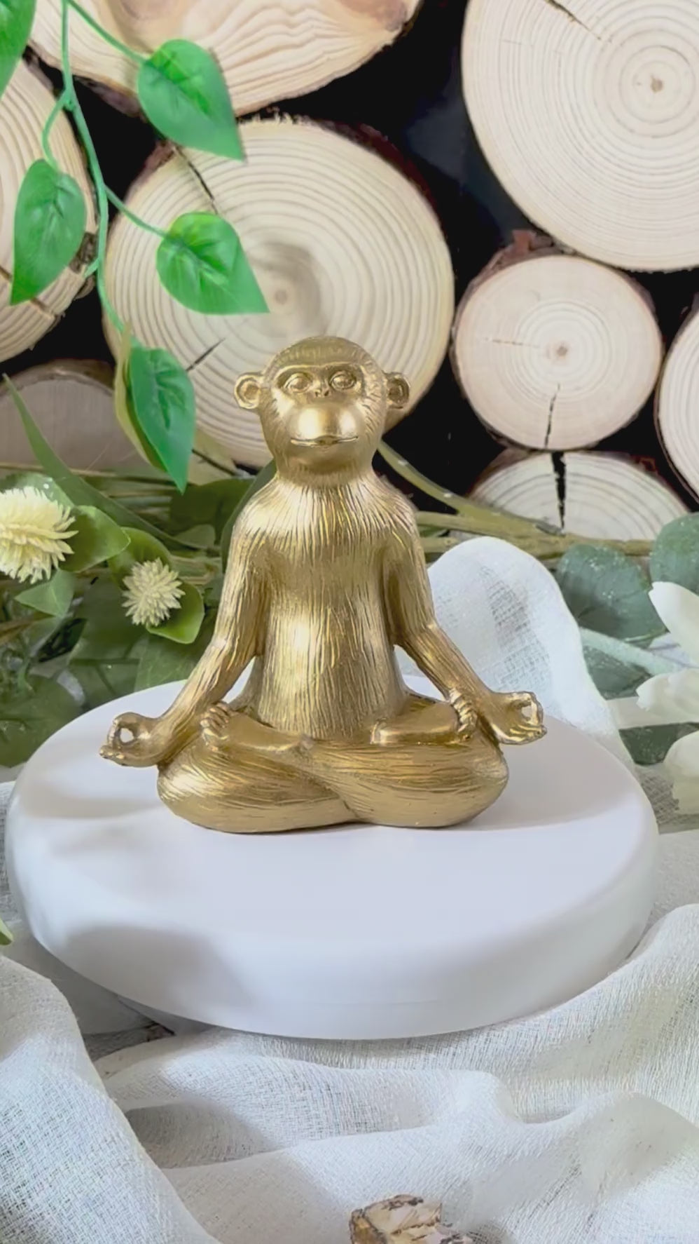 Goldener Yoga-Affe | Meditation