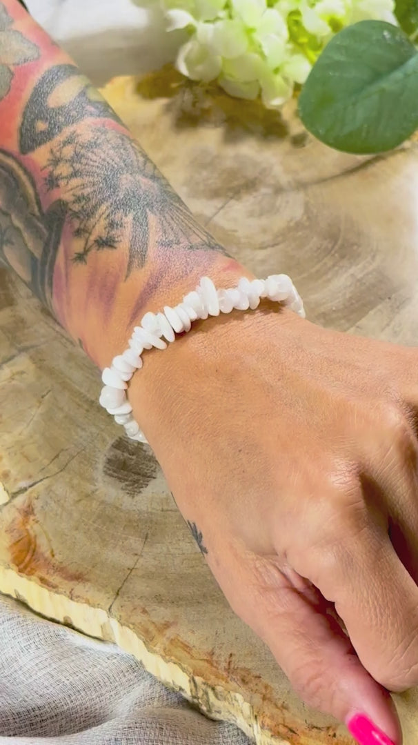 Weißer Mondstein | Armband (Slpitter)