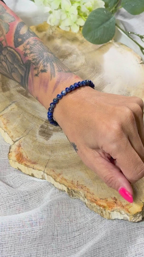 Lapislazuli | Armband (rund) mit kleinen Steinen (3mm)