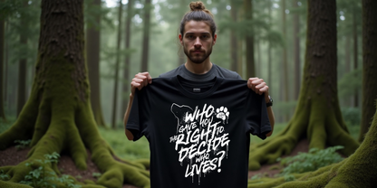Tierschutz T-Shirt | UNISEX | Motiv: Who gave you the right to decide who lives?