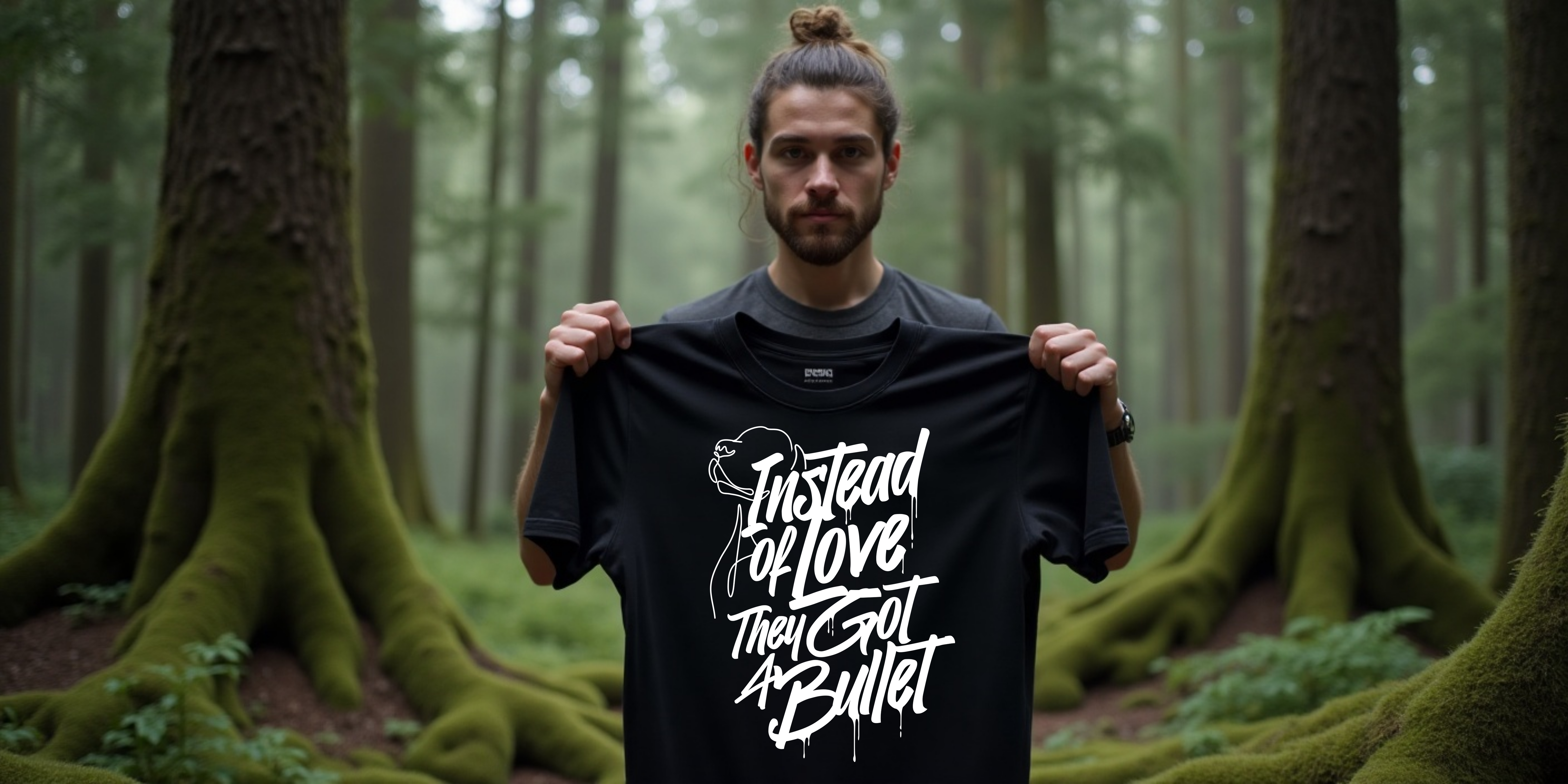 Tierschutz T-Shirt | UNISEX | Motiv: Instead of love they got a bullet!