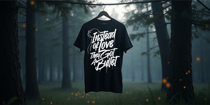 Tierschutz T-Shirt | UNISEX | Motiv: Instead of love they got a bullet!