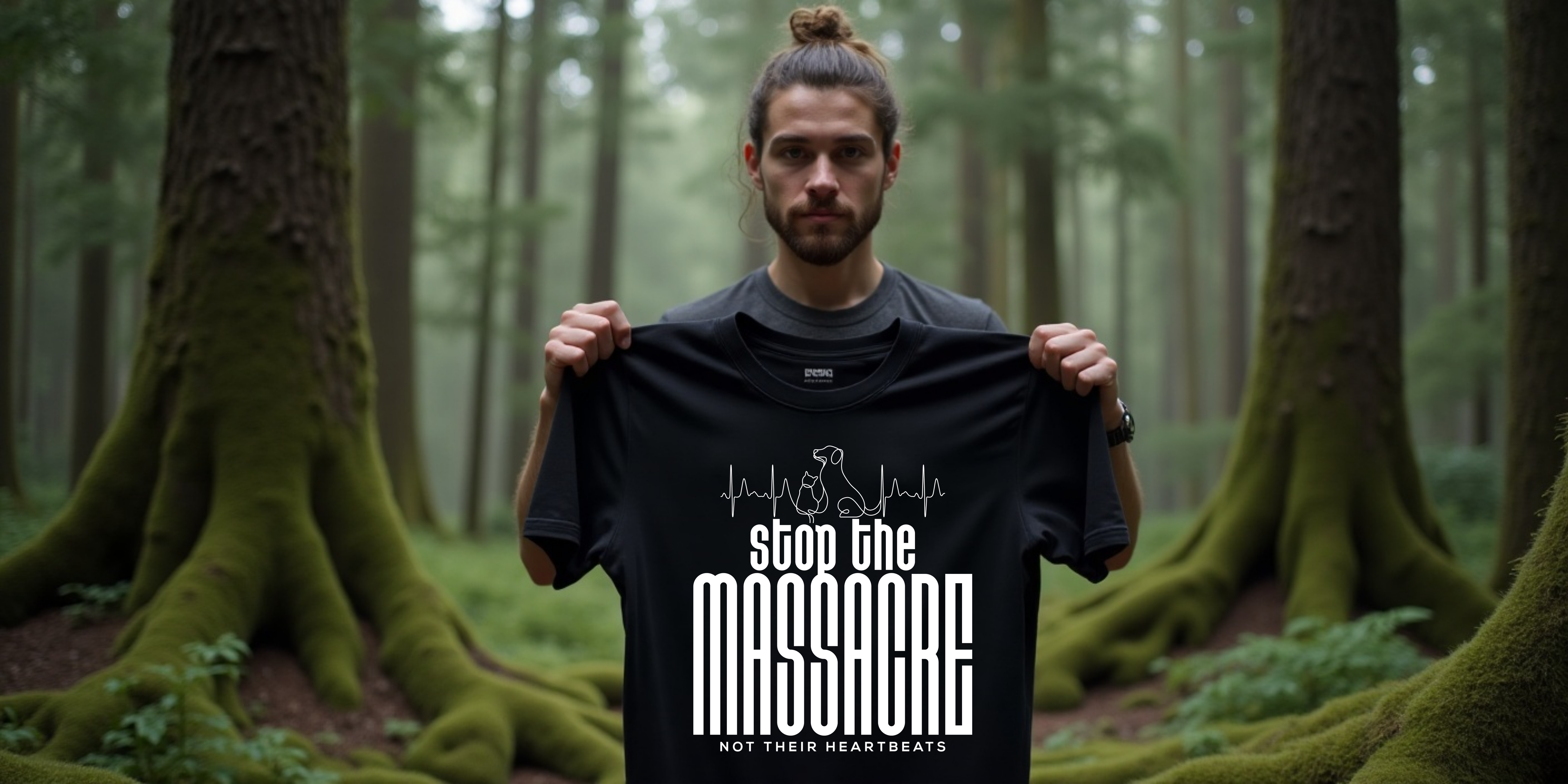 Tierschutz T-Shirt | UNISEX | Motiv: Stop the massacre - not theit heartbeats!