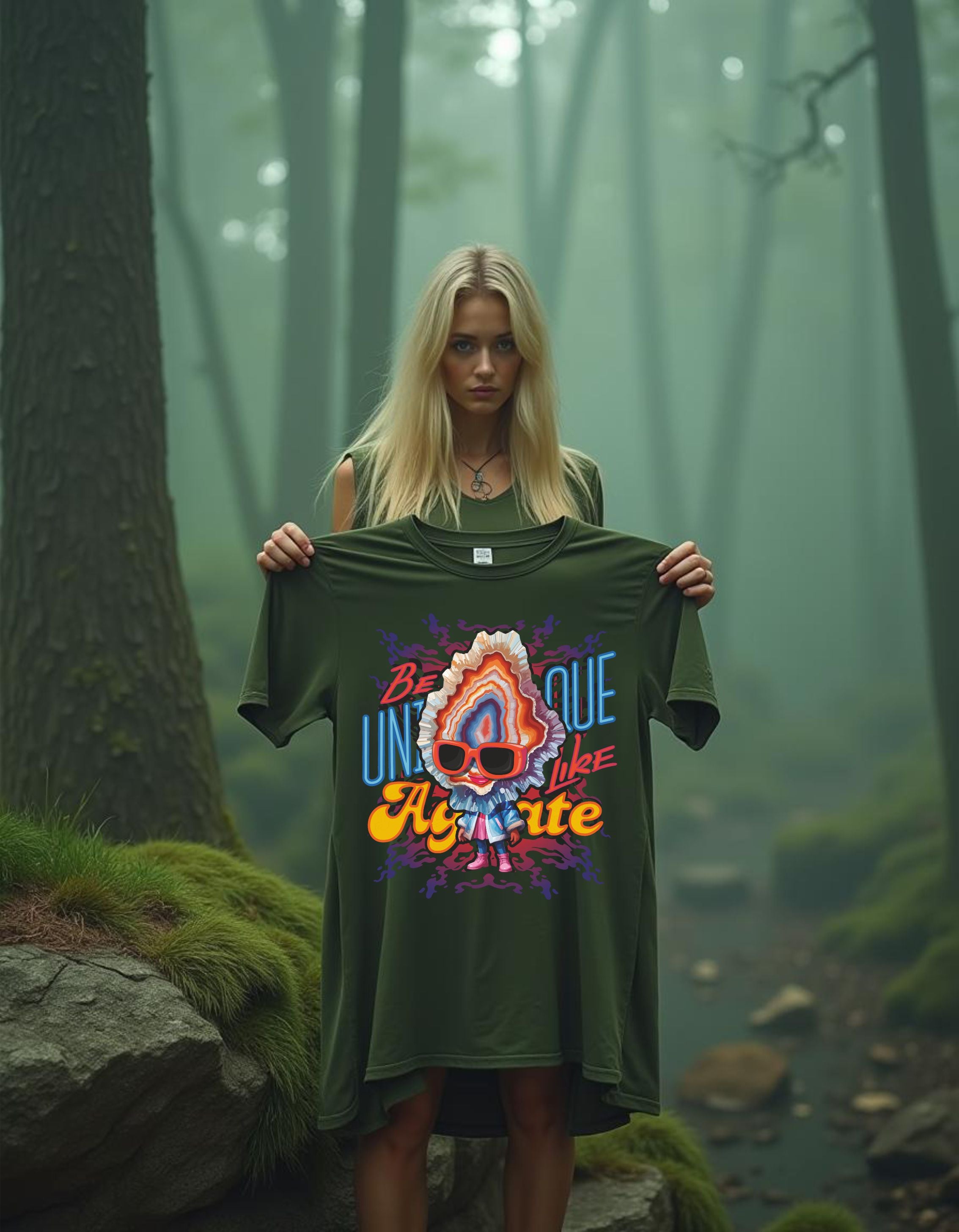 T-Shirt | Damen | Motiv: BE UNIQUE LIKE AGATE