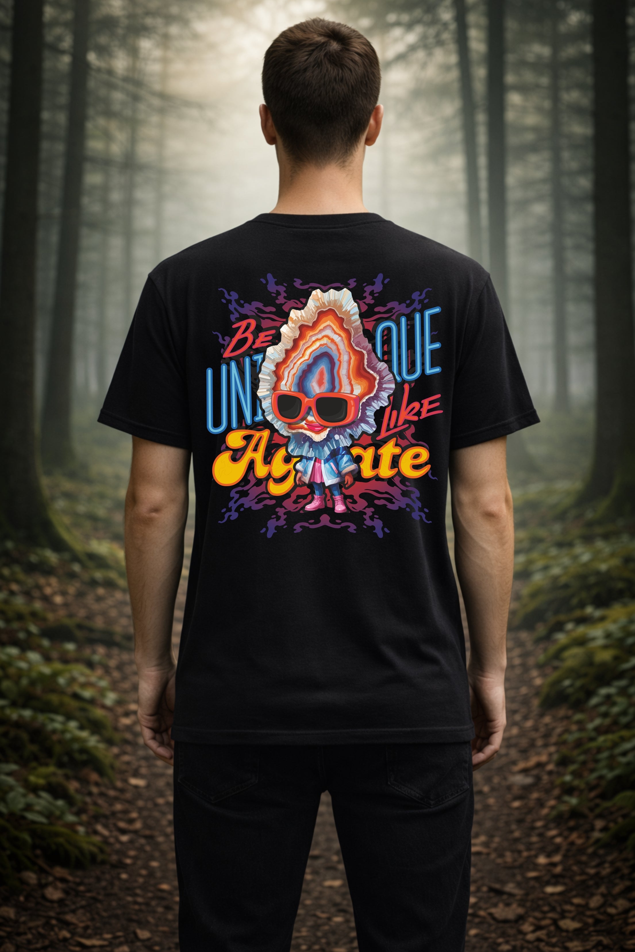 T-Shirt | Herren | Motiv: BE UNIQUE LIKE AGATE
