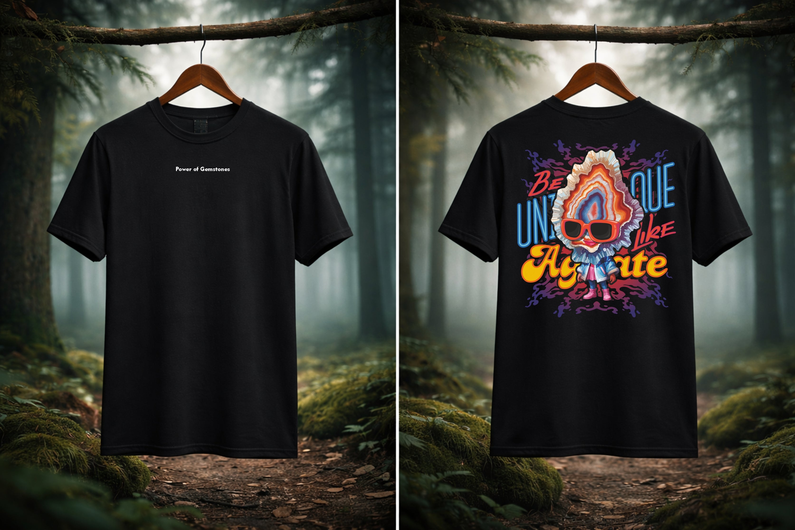 T-Shirt | Herren | Motiv: BE UNIQUE LIKE AGATE