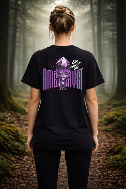 T-Shirt - Damen - Motiv: STAY FOCUSED LIKE AMETHYST