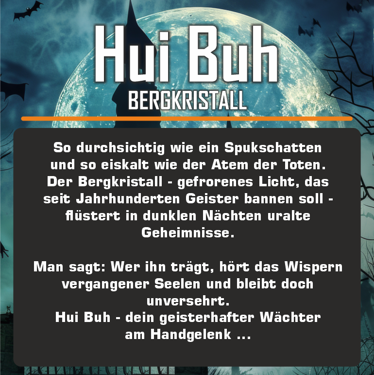 Armband | Halloween Spezial | Hui Buh | BERGKRISTALL