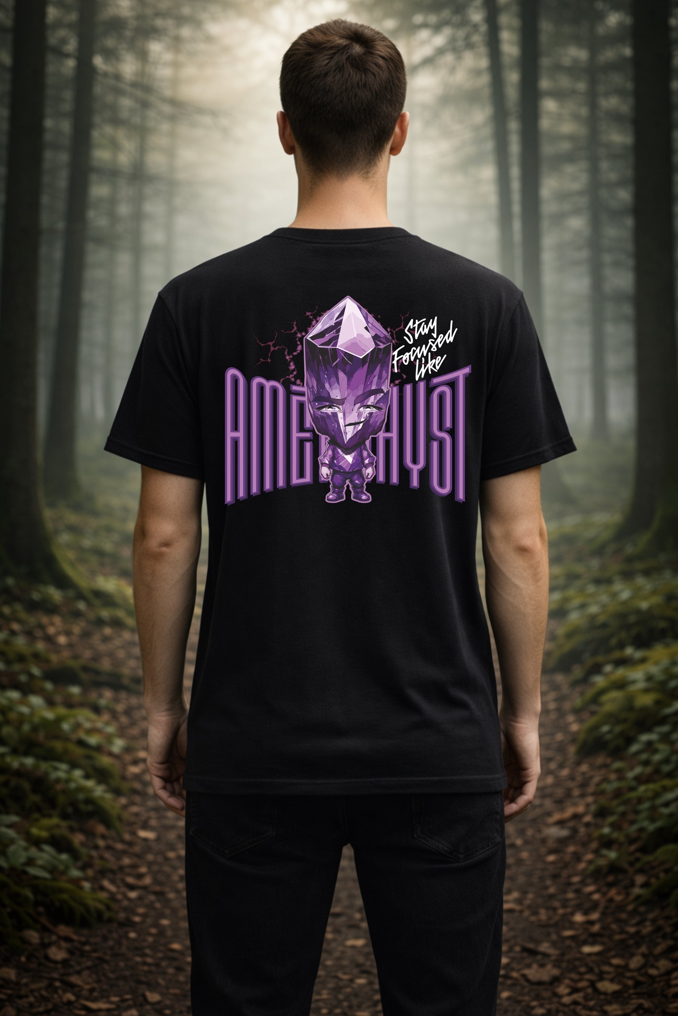 T-Shirt | Herren | Motiv: STAY FOCUSED LIKE AMETHYST