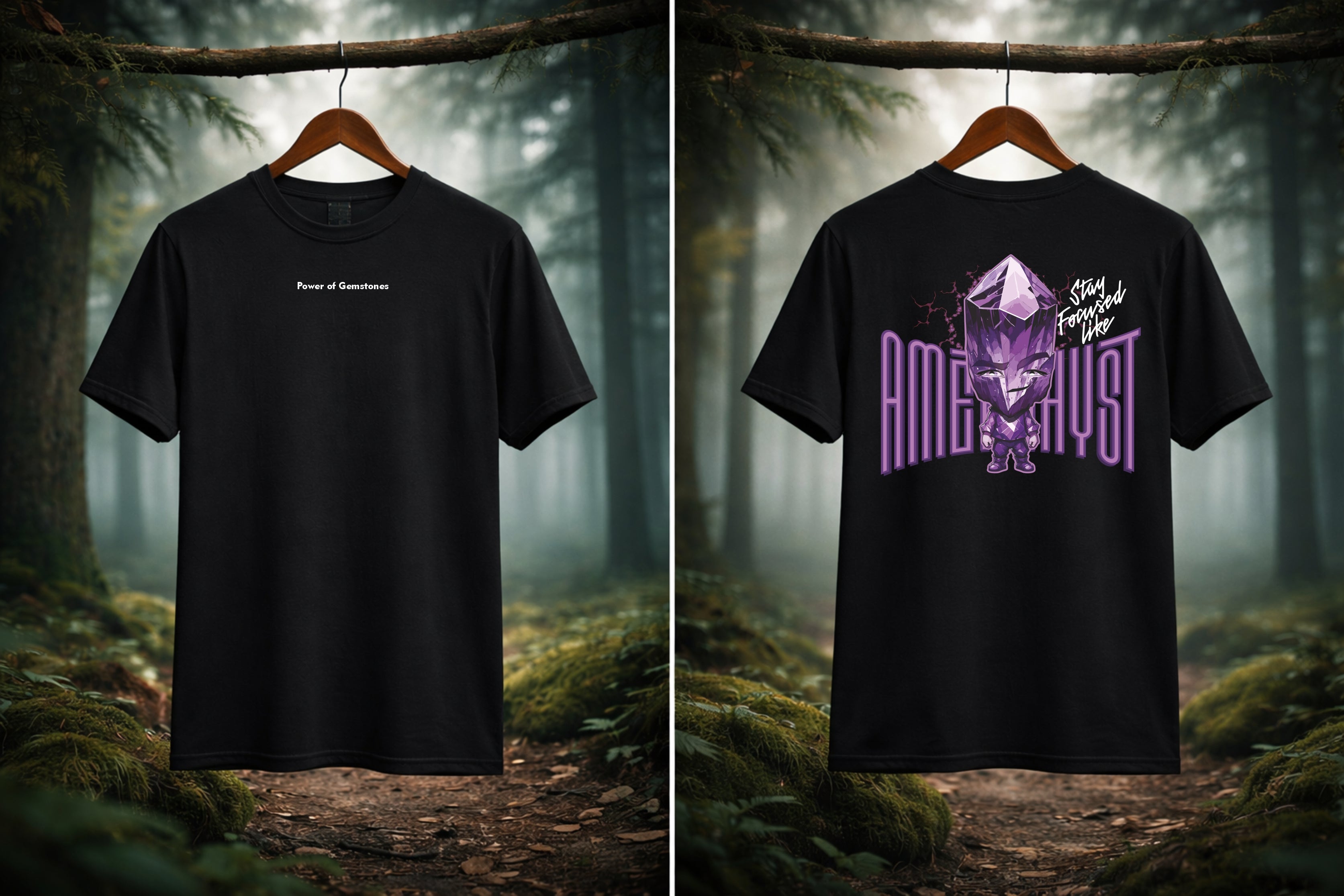 T-Shirt | Herren | Motiv: STAY FOCUSED LIKE AMETHYST