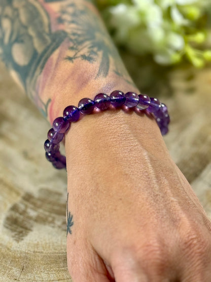 Amethyst | Armband (rund) hell und große Steine