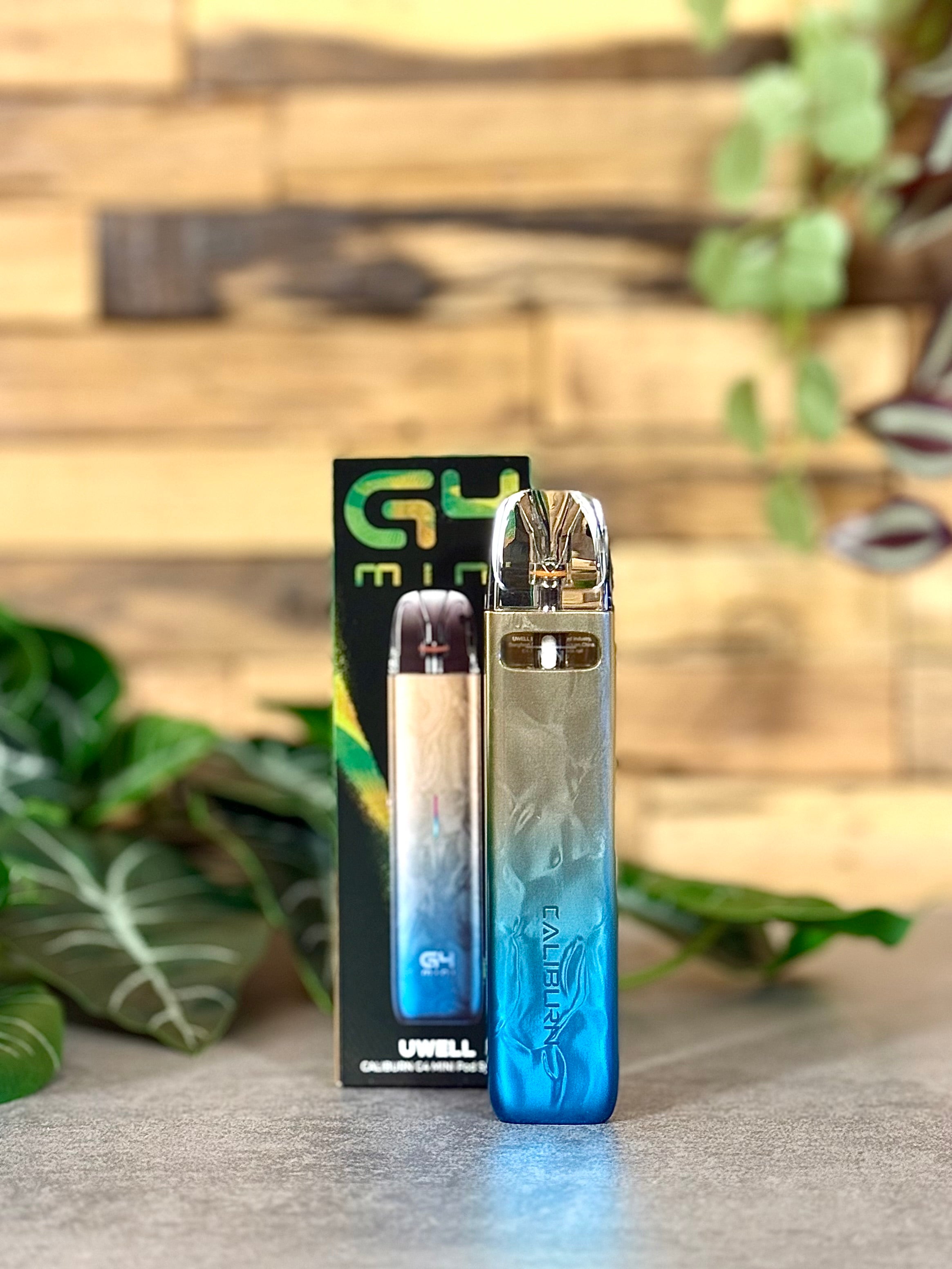 Die Uwell Caliburn G4 Mini | Blau-Gold - klar wie der Himmel, strahlend wie dein Sieg.
