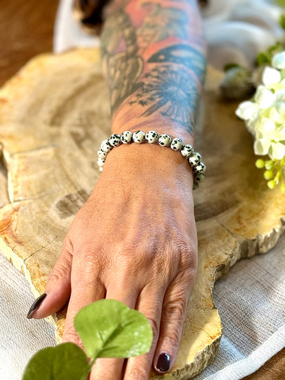 Dalmatinerstein | Armband (rund) 8mm