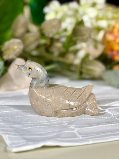 Fundstück Nr. SPECK19 | Kleine Ente aus Speckstein