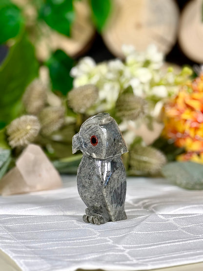Fundstück Nr. SPECK26 | Kleine Eule aus Speckstein
