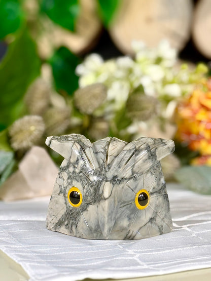 Fundstück Nr. SPECK30 | Große Eule aus Speckstein