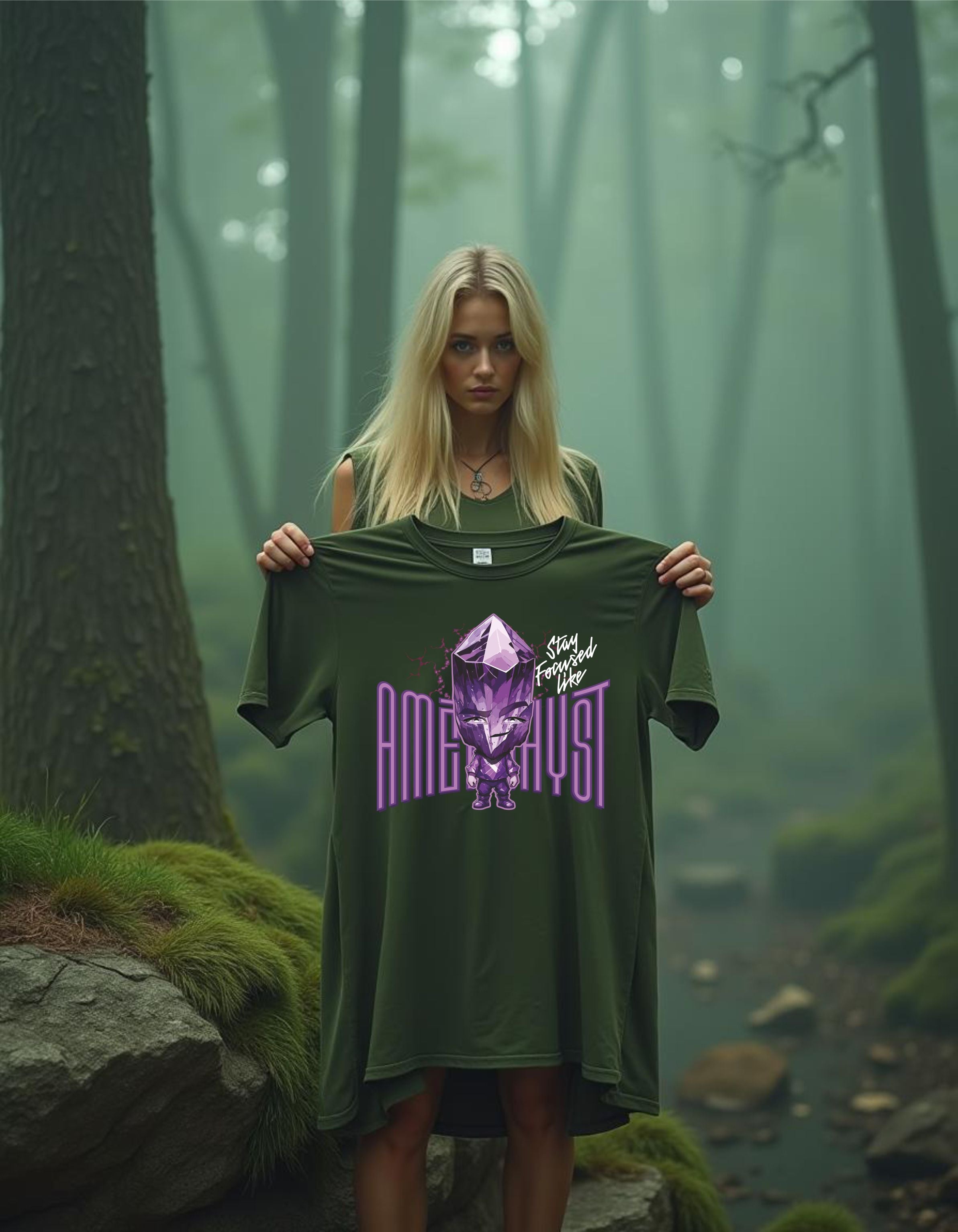 T-Shirt | Damen | Motiv: STAY FOCUSED LIKE AMETHYST