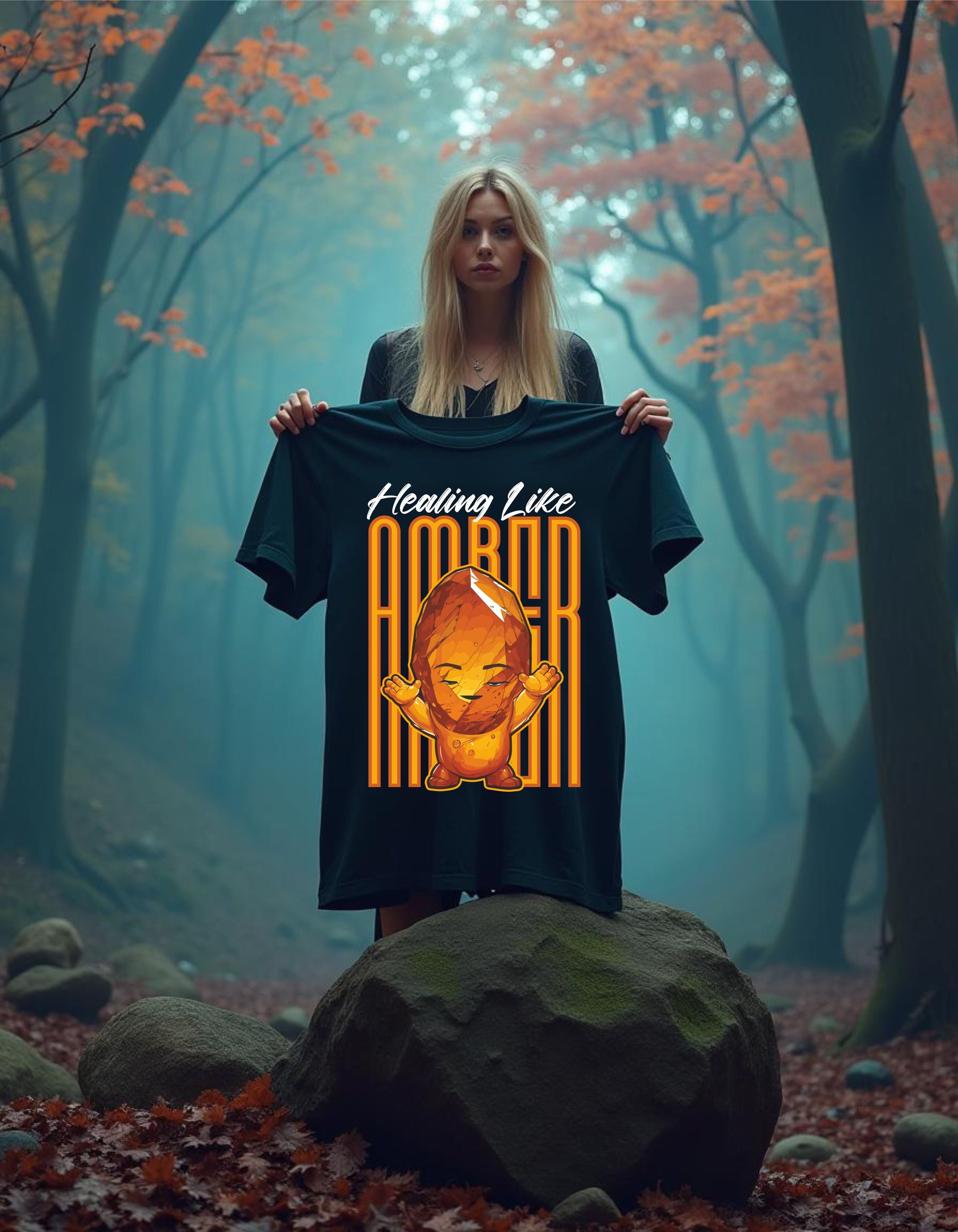 T-Shirt | Damen | Motiv: HEALING LIKE AMBER
