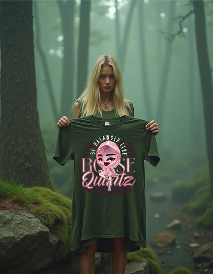 T-Shirt | Damen | Motiv: BE BALANCED LIKE ROSEQUARTZ - Motiv 1