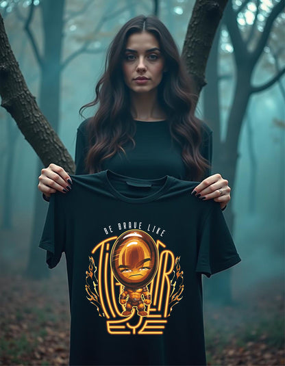 T-Shirt | Damen | Motiv: BE BRAVE LIKE TIGER EYE