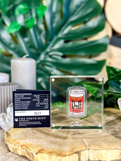 Fundstück Nr. 206 | Duff Beer - Simpsons | 1 oz Silber Münze